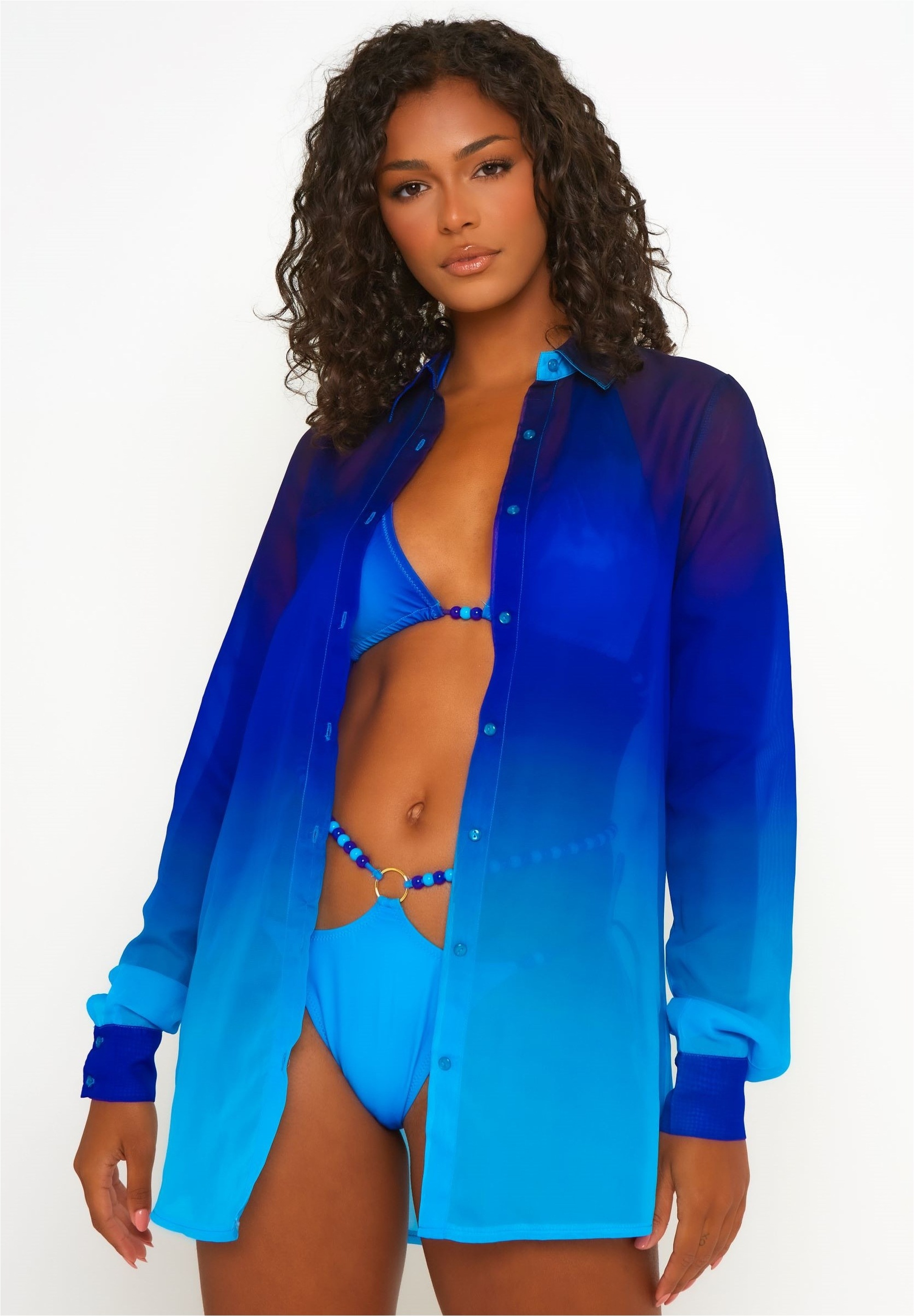 Moda Minx Langarmbluse "Club Tropicana Strandshirt" 1 in stilvollem Design mit schönem Farbverlauf