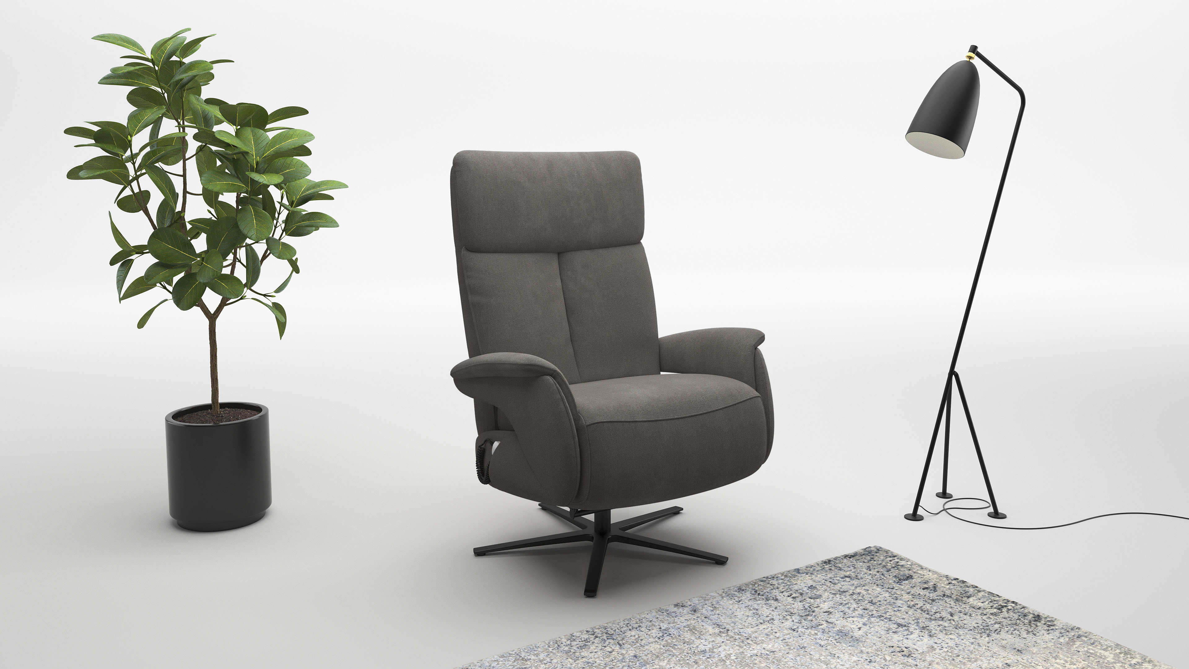 sit&more TV-Sessel "Triple Seven Xtra large, bis 200kg belastbar, mit Herz-Waage Funktion" inkl. Kopfteil- & Drehfunktion, wahlweise mit Akku und Aufstehhilfe