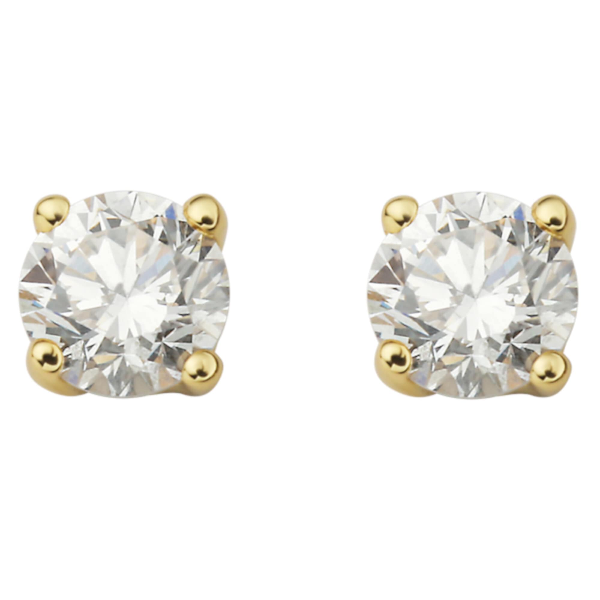 ONE ELEMENT Paar Ohrhänger »0.30 ct Diamant Brillant Ohrringe Ohrstecker«, aus 585 Gelbgold – für Damen – elegant, modern & vielseitig kombinierbar