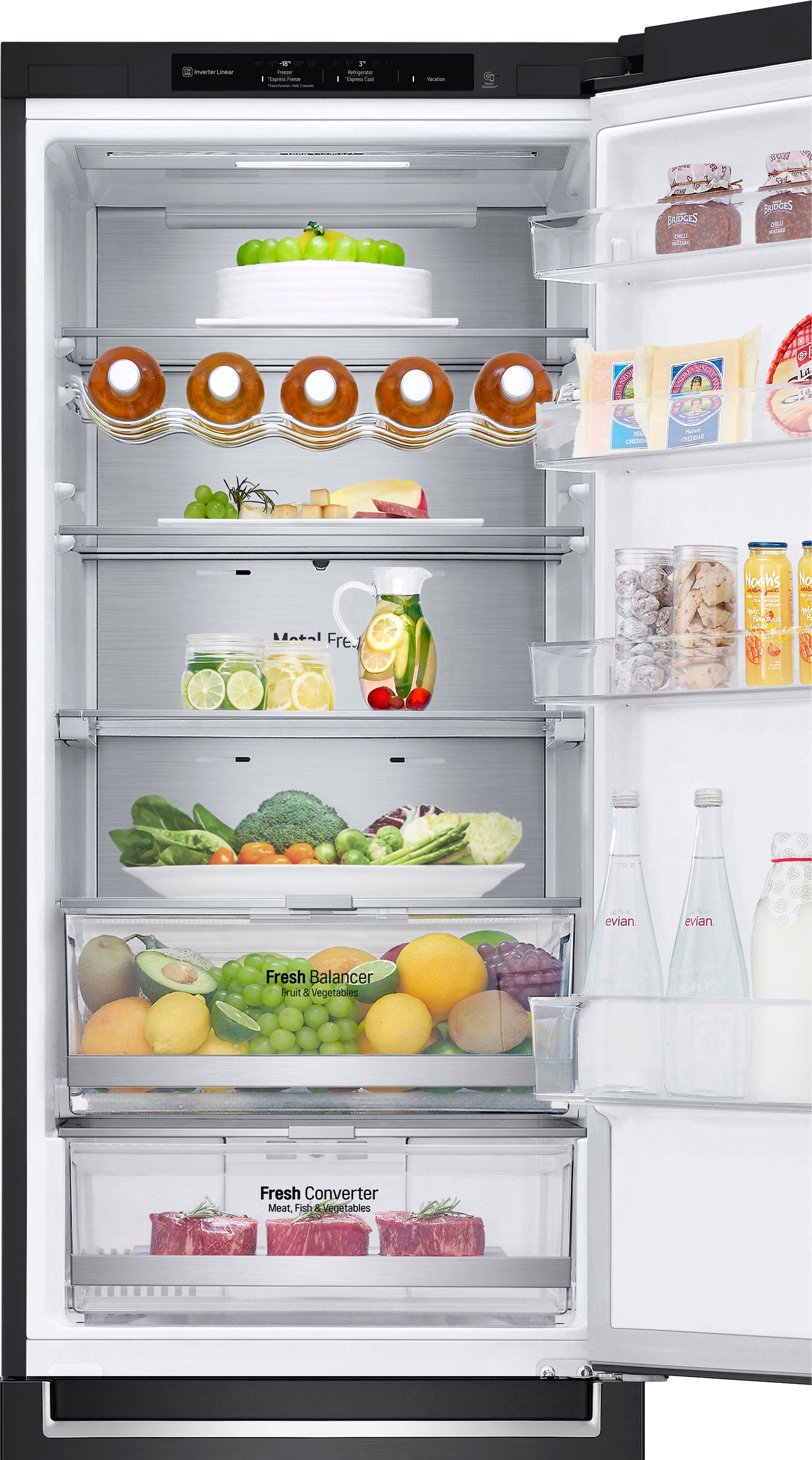 LG Kühl-/Gefrierkombination »GBB92MCB1P«, nur 99kWh Jahresverbrauch