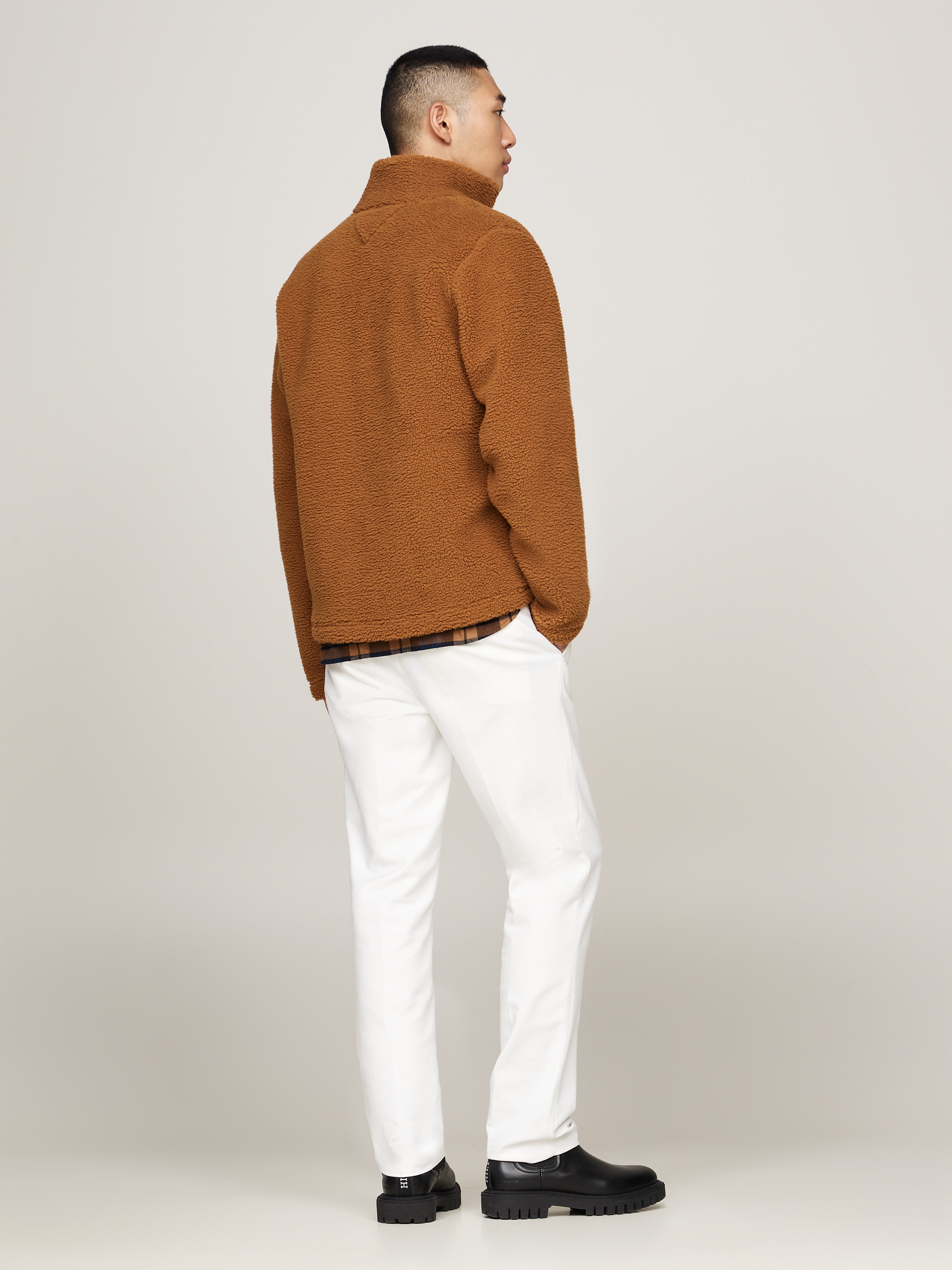 Tommy Hilfiger Sweatjacke »MONOTYPE TEXTURED FLEECE ZT«, aus strukturiertem Teddy-Fleece