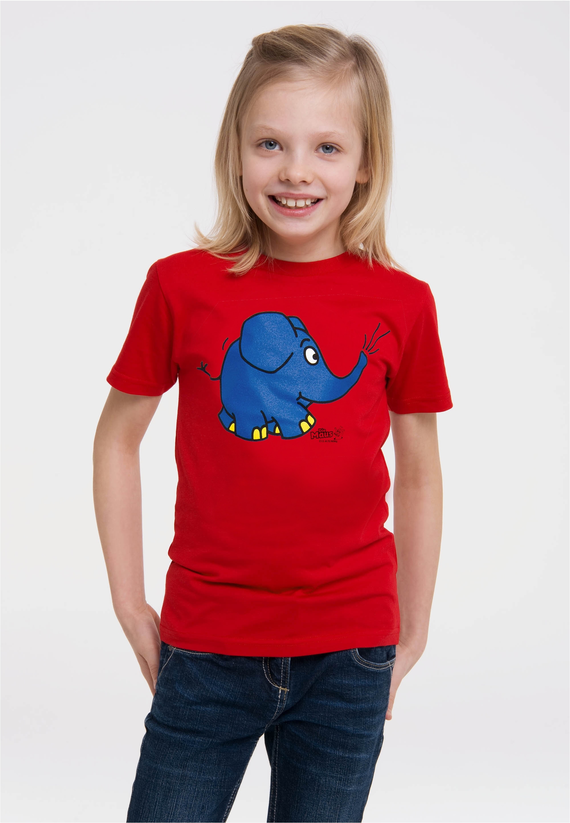 LOGOSHIRT T-Shirt "Sendung mit der Maus - Elefant Törö" mit coolem Print
