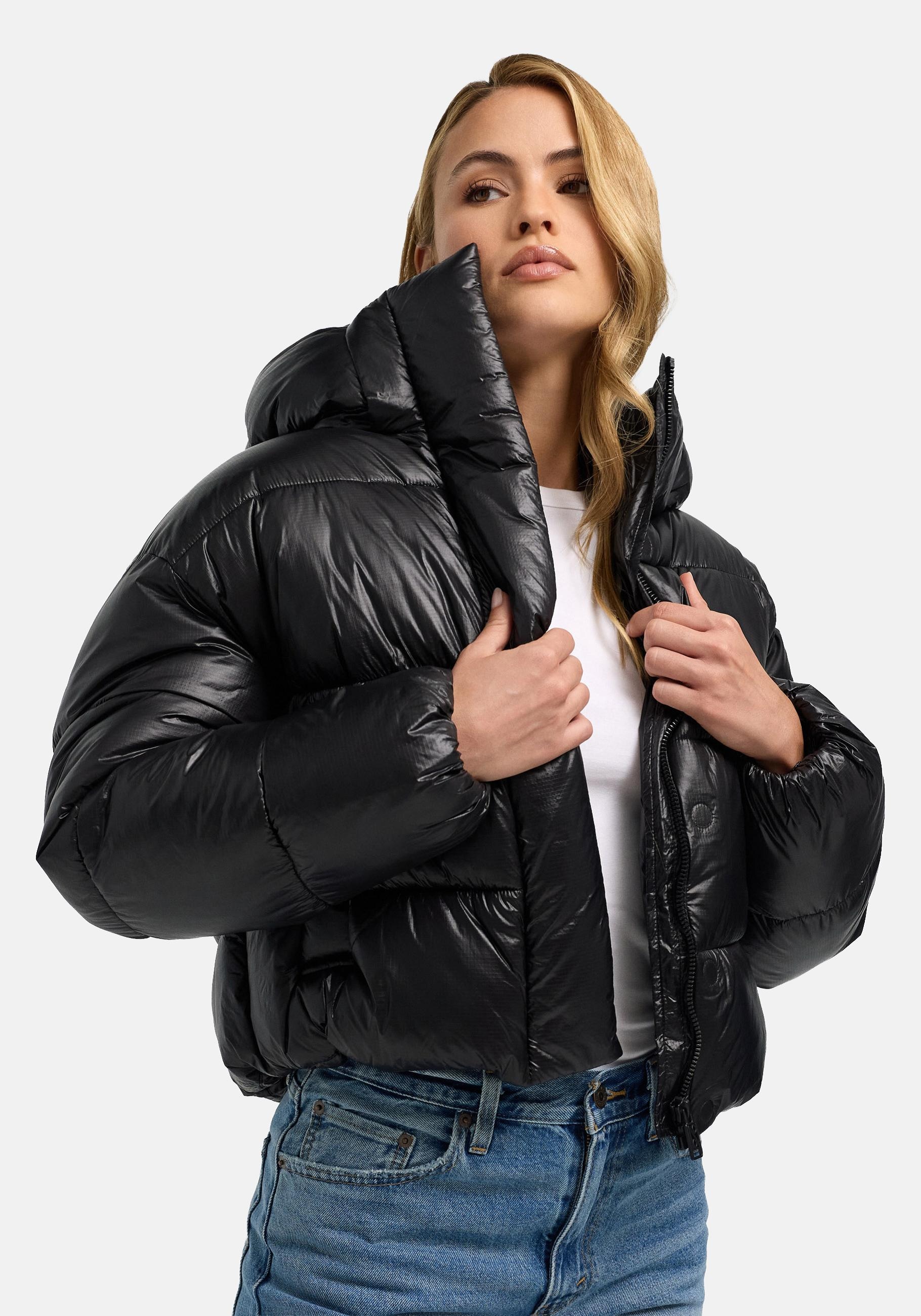 Navahoo Outdoorjacke "Polar-Unit 14" mit Kapuze Damen Steppjacke mit abnehmbarer Kapuze