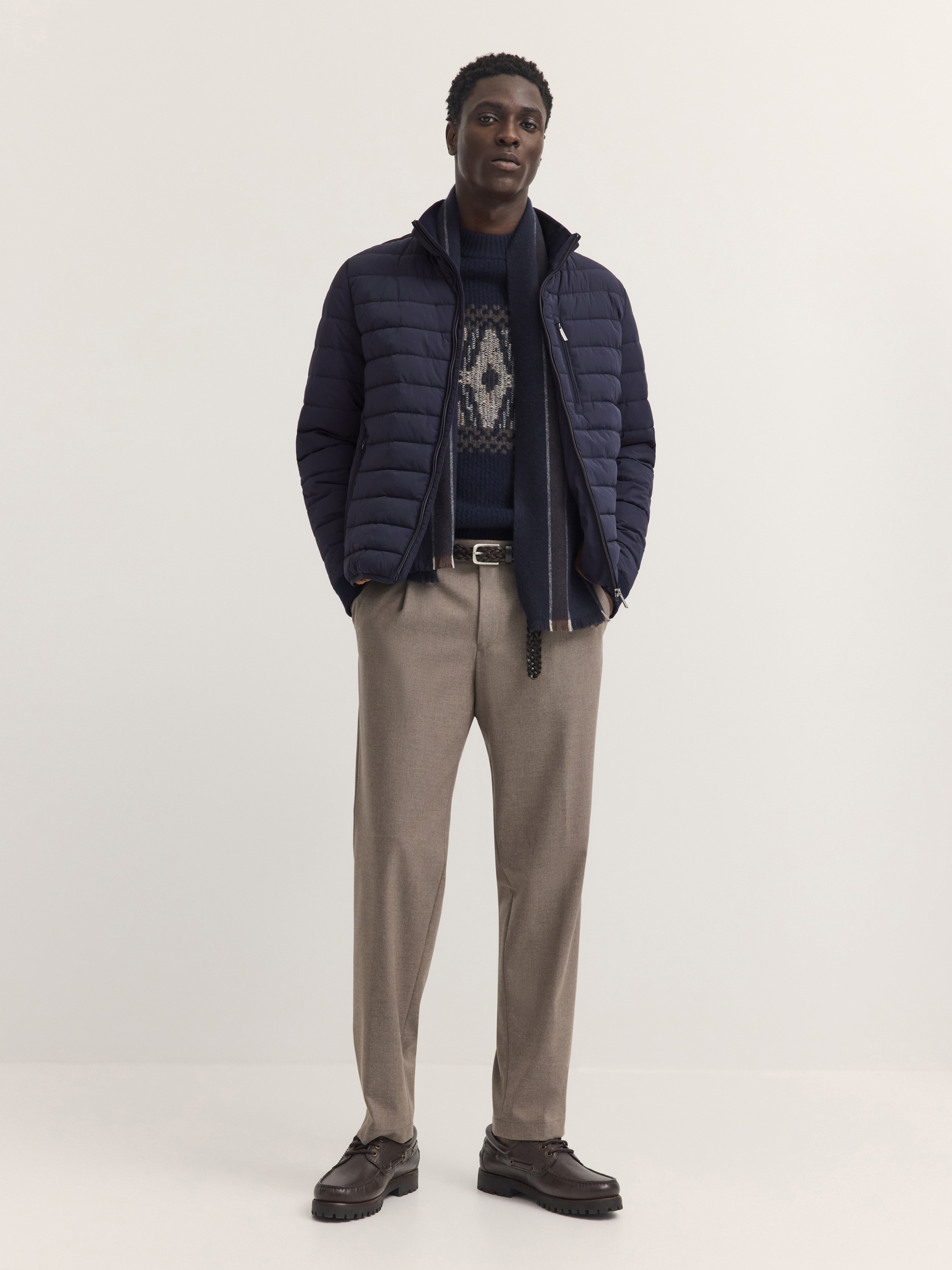 bugatti Blouson »Regular Fit« ohne Kapuze Regular Fit Stretch Steppoptik Stehkragen