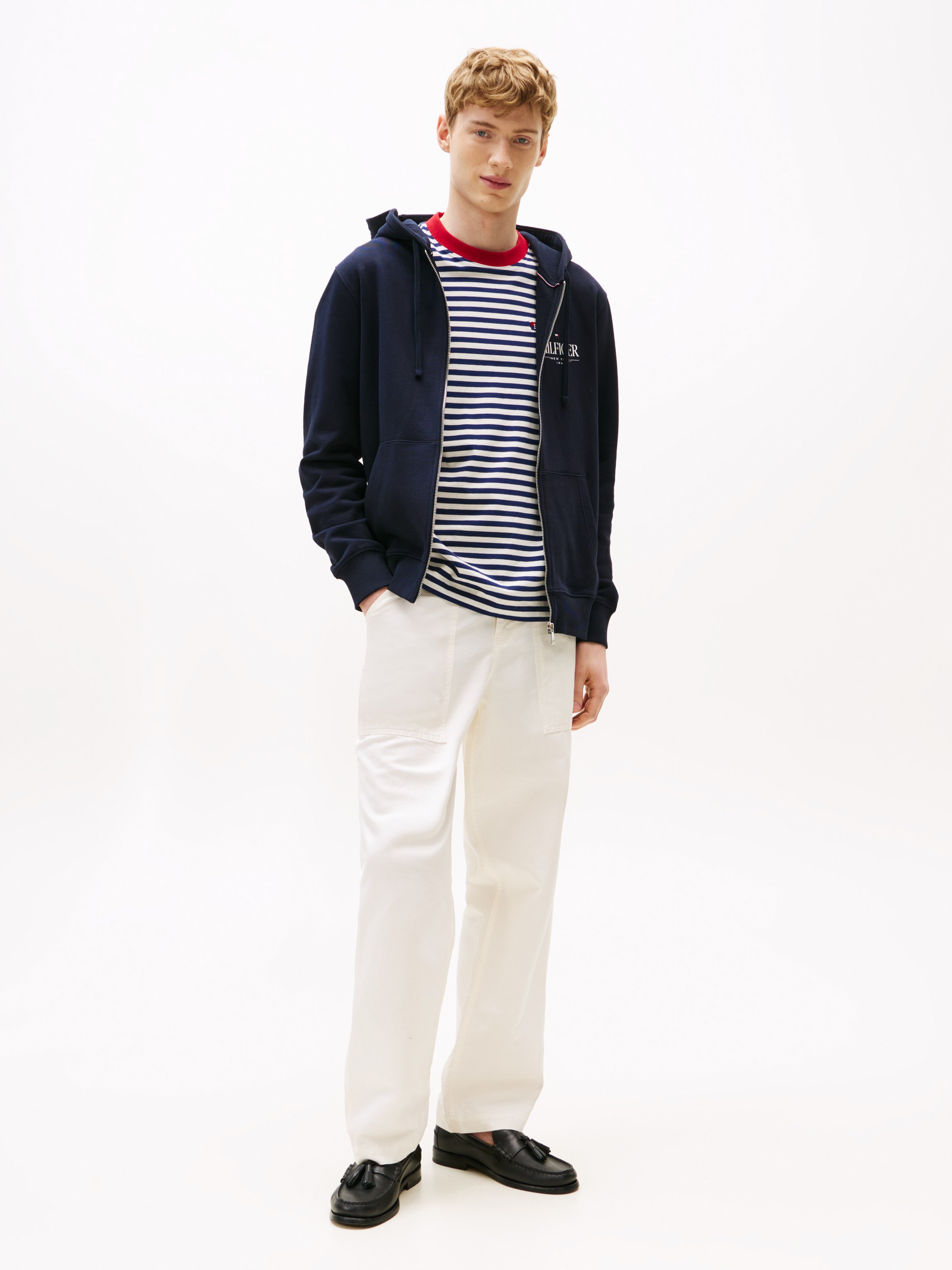 Tommy Hilfiger Kapuzensweatjacke »HILFIGER STACKED HOODED ZIP TH«