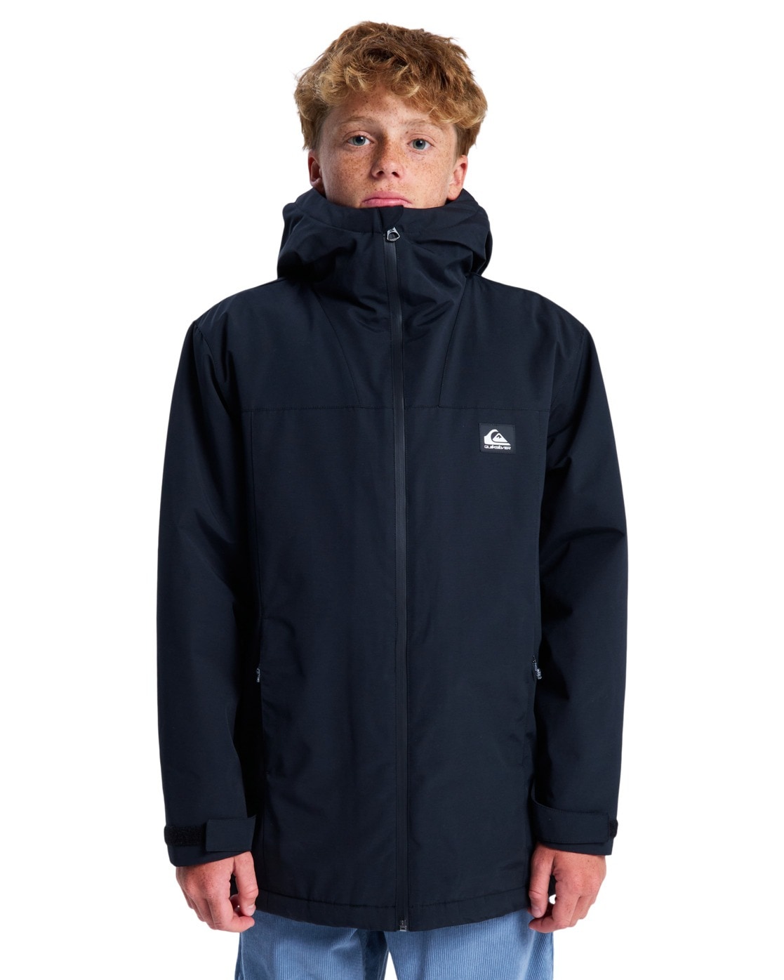 Anorak QUIKSILVER "Overcast 3K Parka", Jungen, Gr. 14, schwarz, Obermaterial: 65% Walkfrottier, 35% Nylon;, Jacken