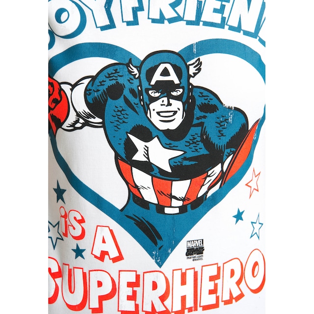 LOGOSHIRT T-Shirt »Marvel - My Boyfriend Is A Superhero«, mit lizenzierten  Originaldesign online bestellen | BAUR