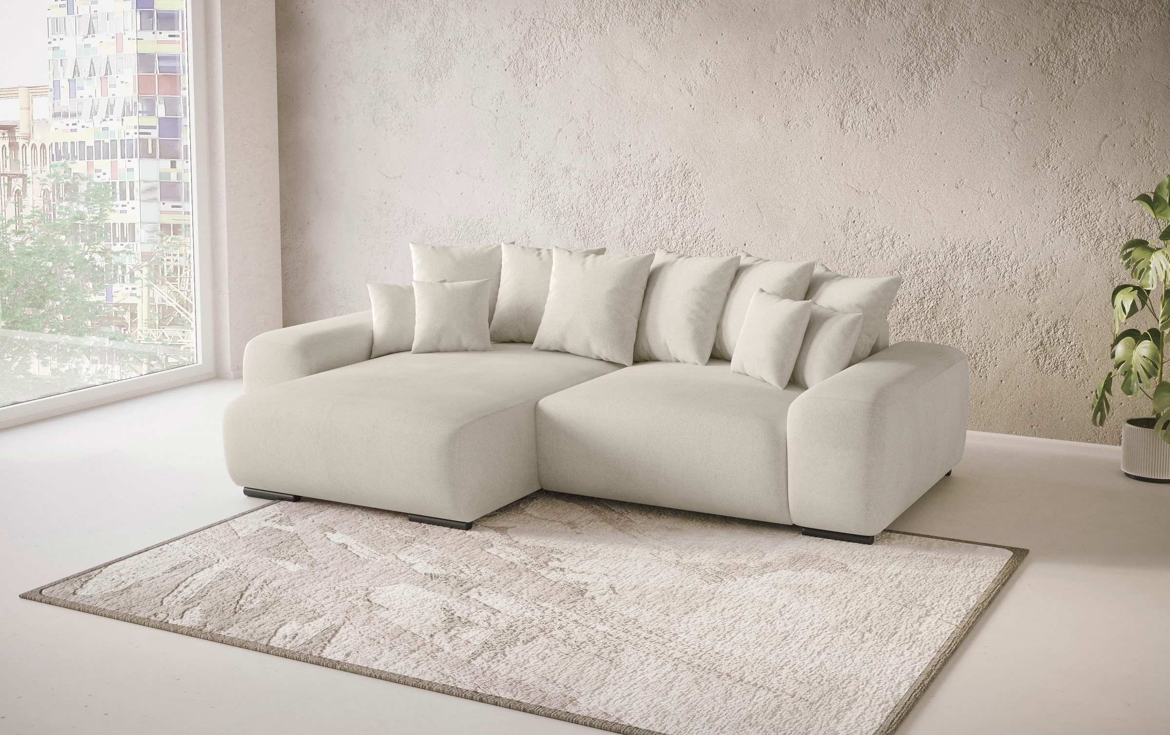 Mr. Couch Ecksofa »Sundance L-Form«, Dauerschläfer mit EasyBett-Schlaffunktion, Bettkasten