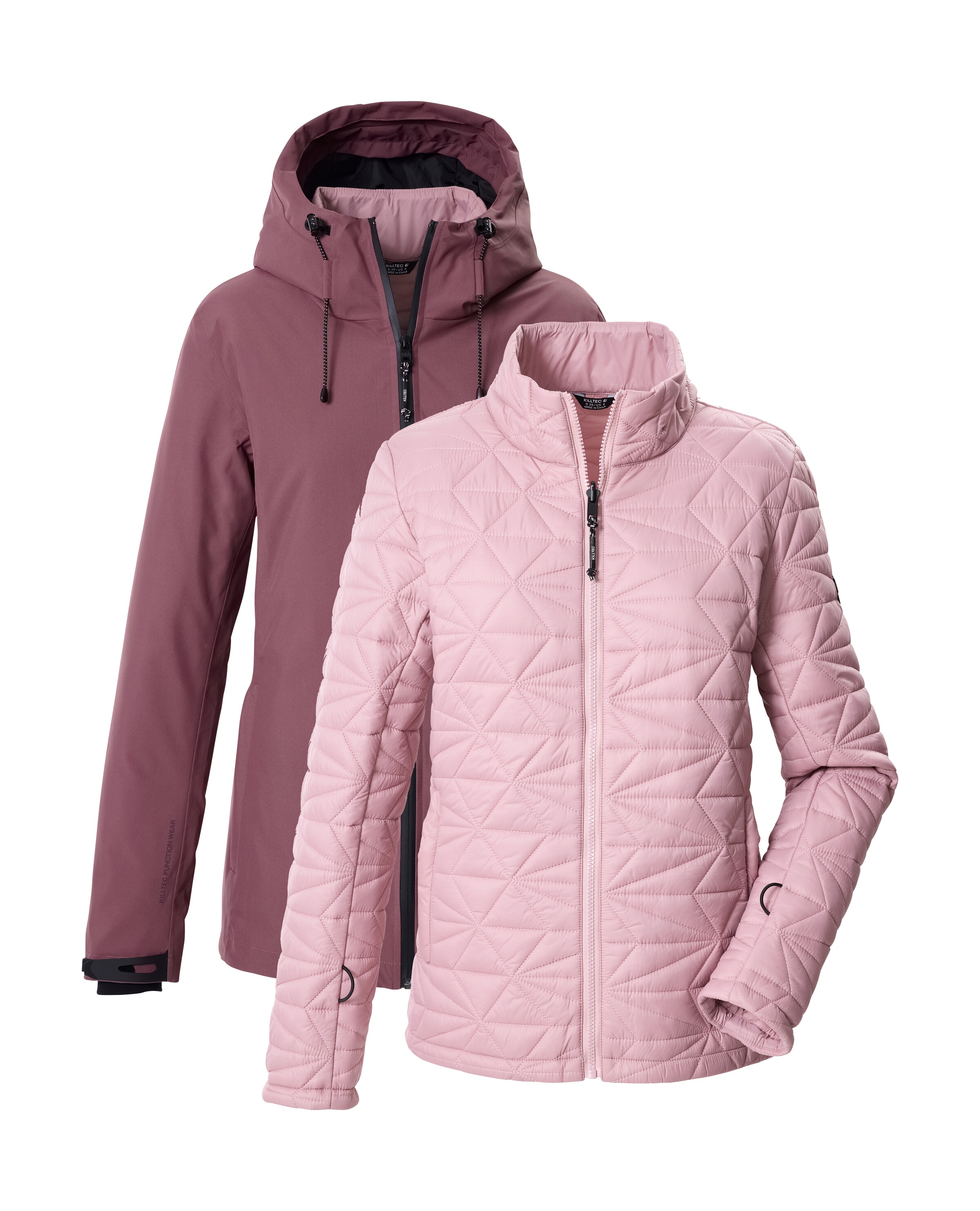 Killtec "KOW 20 WMN JCKT" 3 in 1 Damenjacke, wasserdicht, atmungsaktiv, abzipbare Steppjacke