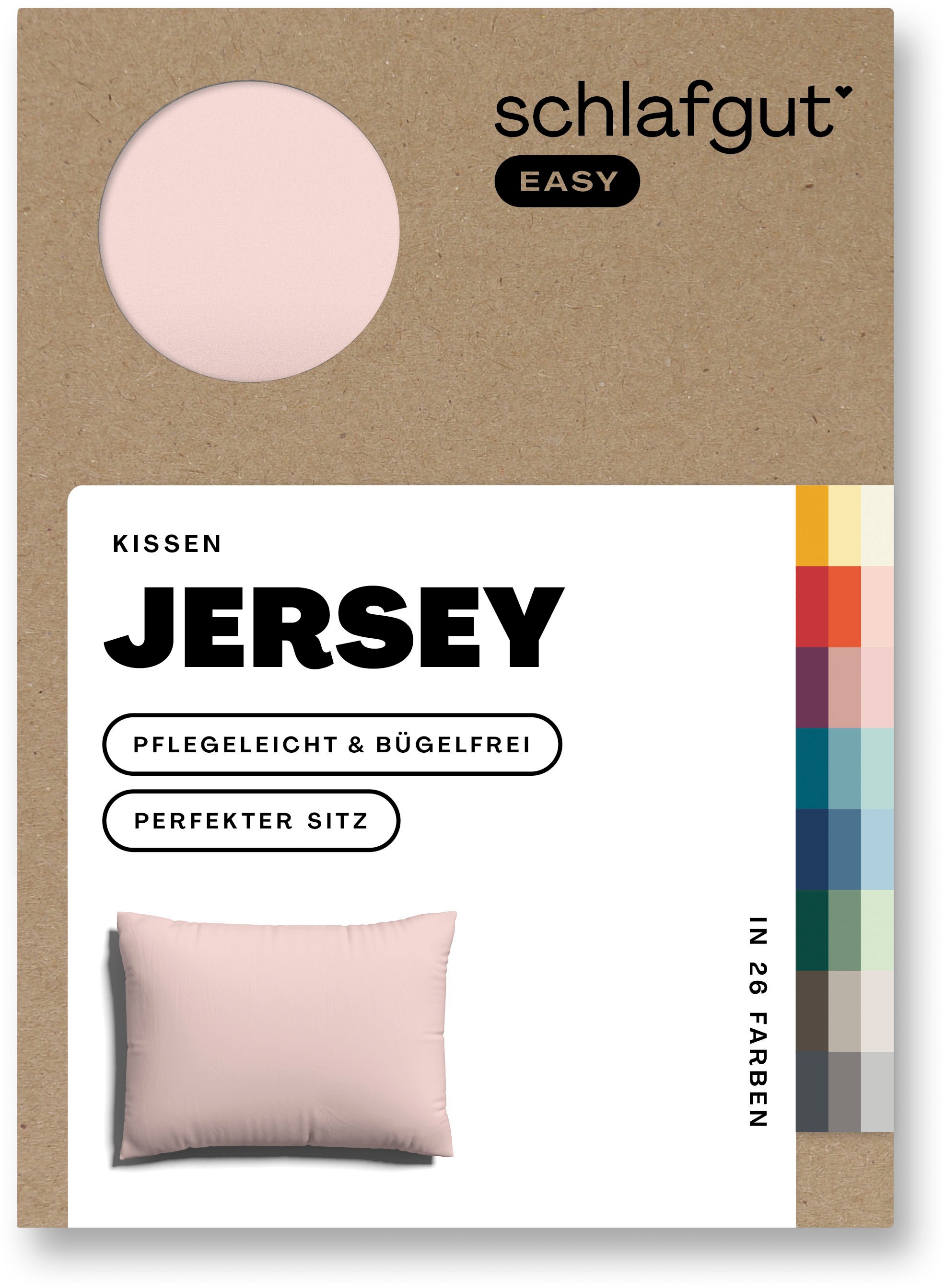 Schlafgut Kissenbezug "EASY Jersey" Kissenhülle mit Reißverschluss, weich u günstig online kaufen