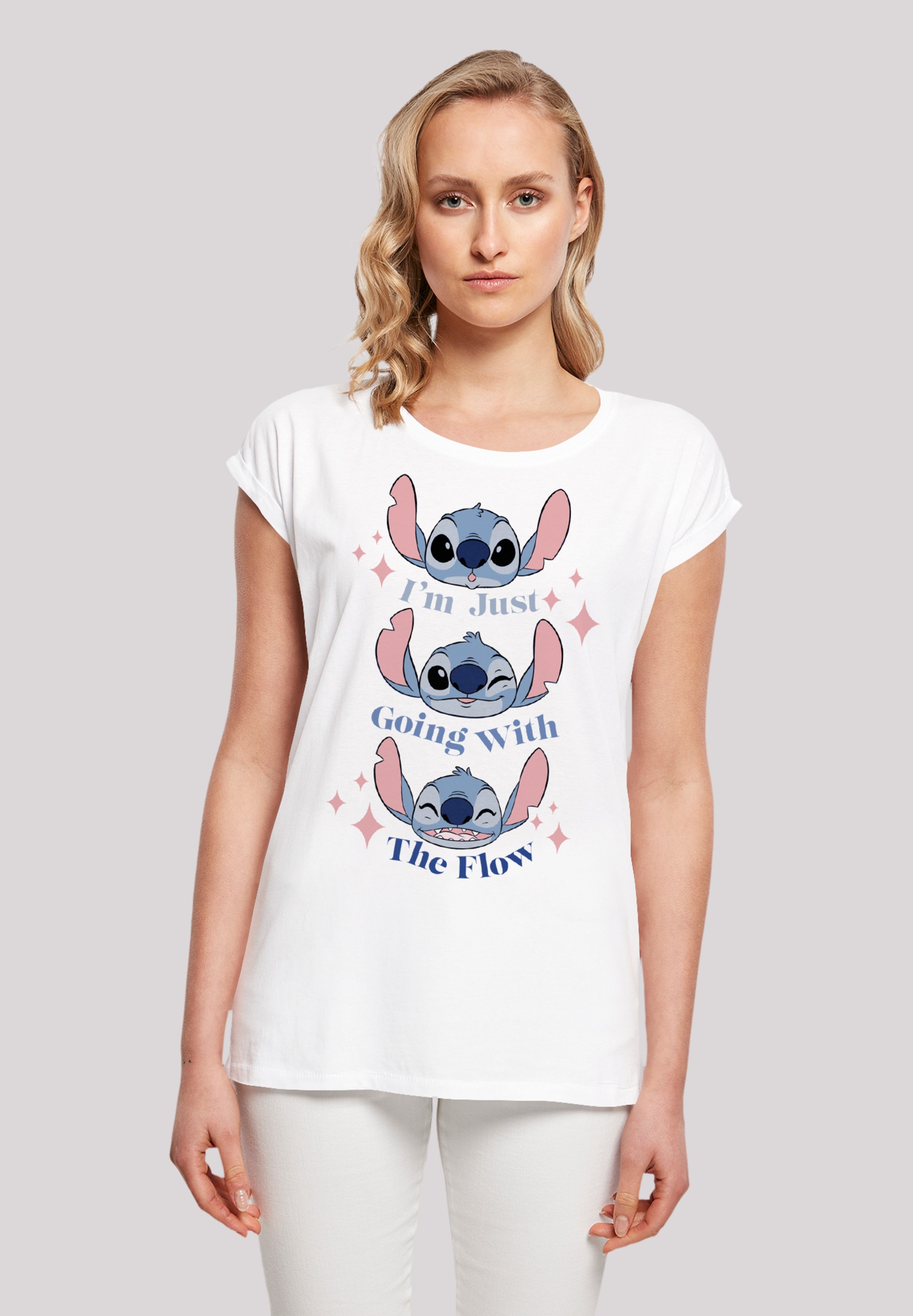T-Shirt »Disney Lilo & Stitch Going With The Flow«, Premium Qualität