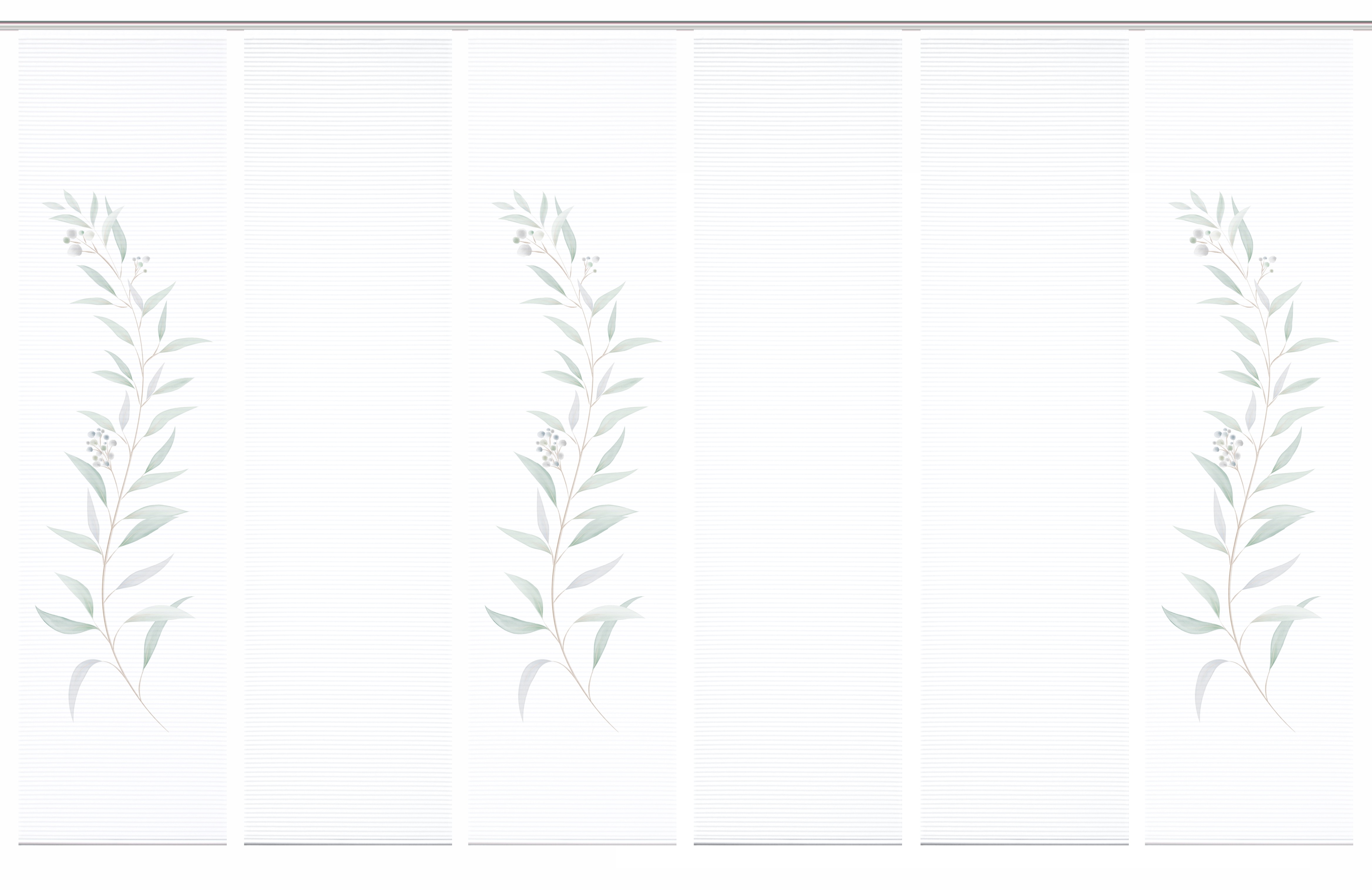 Thumbnail - HOME in green Schiebegardine "CELSO", (6 St.), SET DIGITALDRUCK,BAMBUSOPTIK RECYCELT