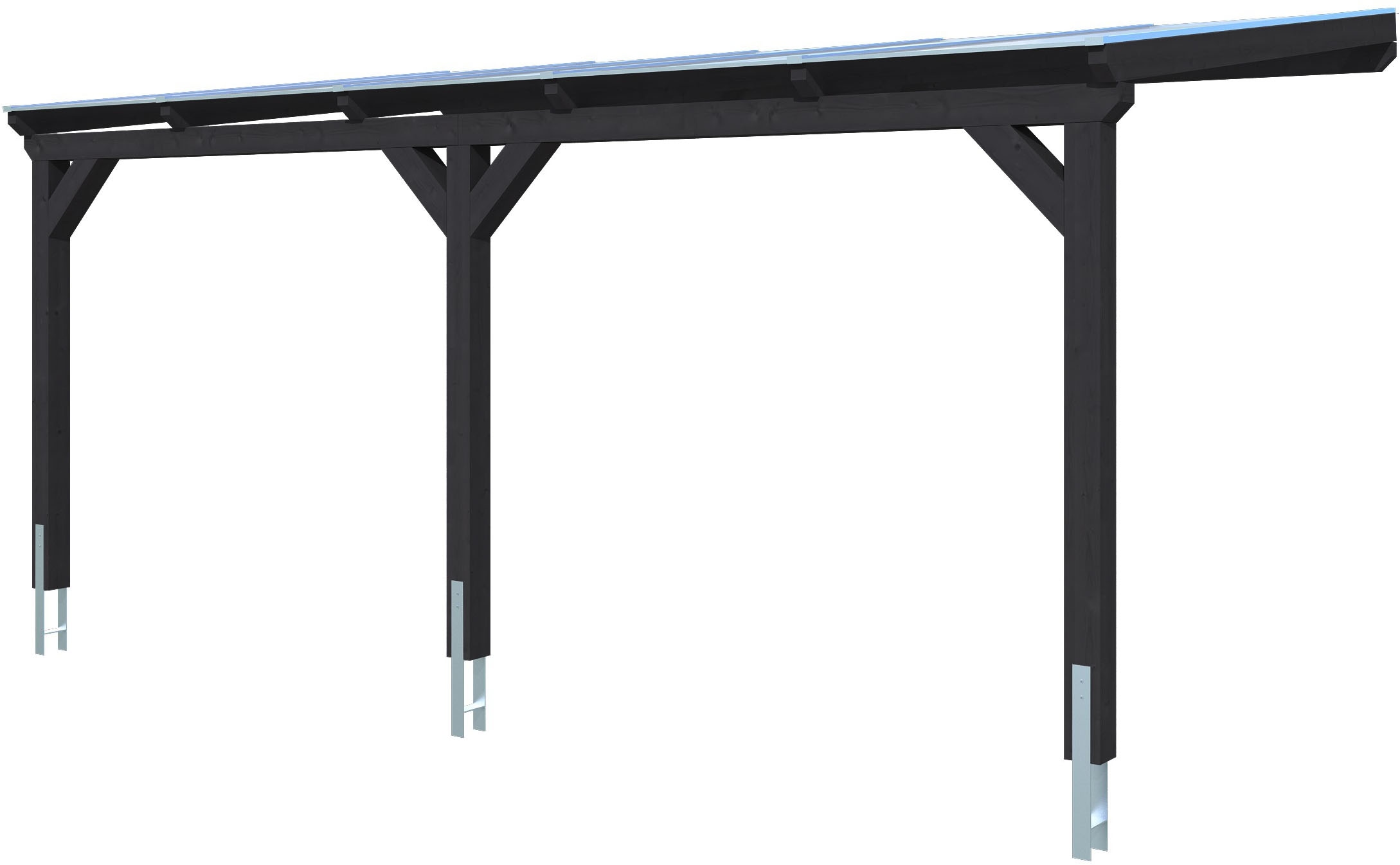 Skanholz Einzelcarport »Vogtland«, Holz, 276 cm, Anthrazit