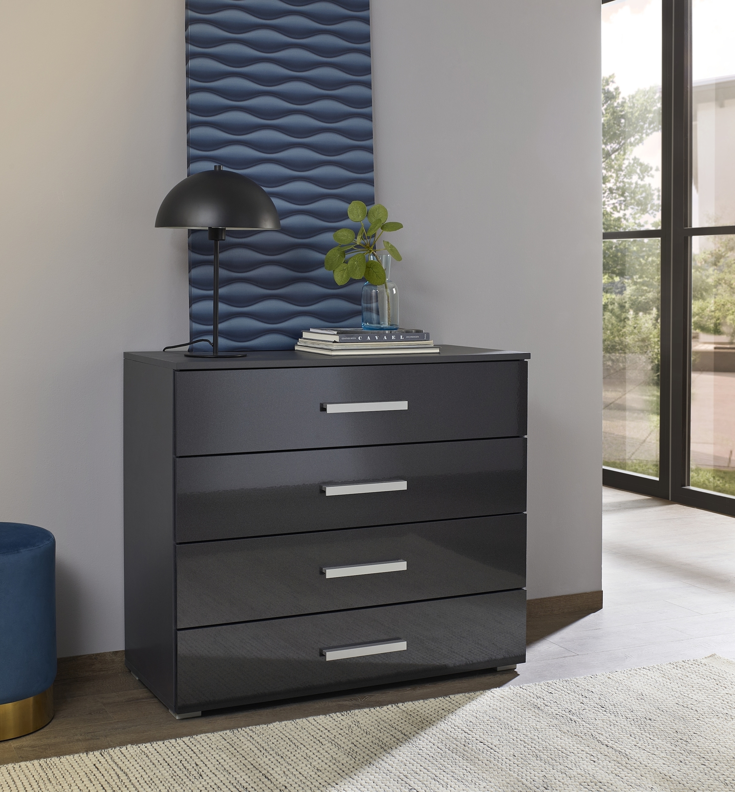 rauch Schubkastenkommode »Sideboard Kommode Schubkastenkommode KOLUNA Hochglanzfront«, Breite 93 cm mit 4 großen Schubladen für viel Stauraum MADE IN GERMANY