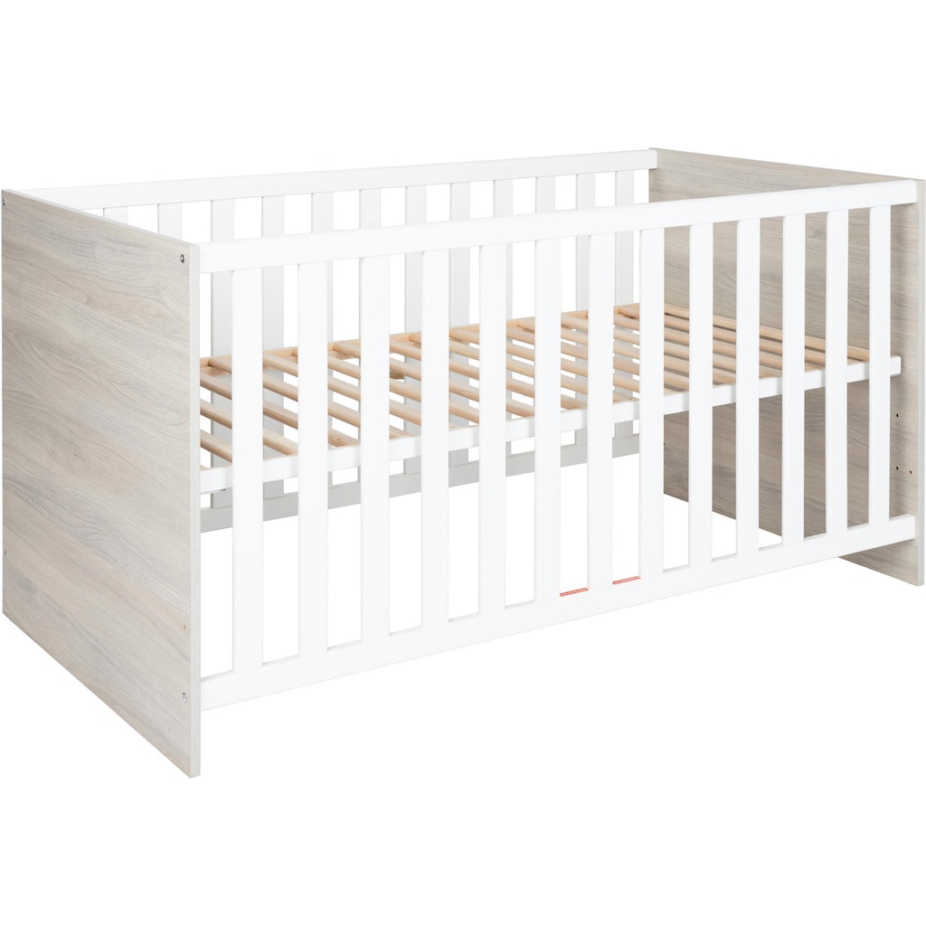 Lüttenhütt Babyzimmer-Komplettset »Geert«, (Set, 4 St., Kinderbett, Regal, Schrank, Wickelkommode)