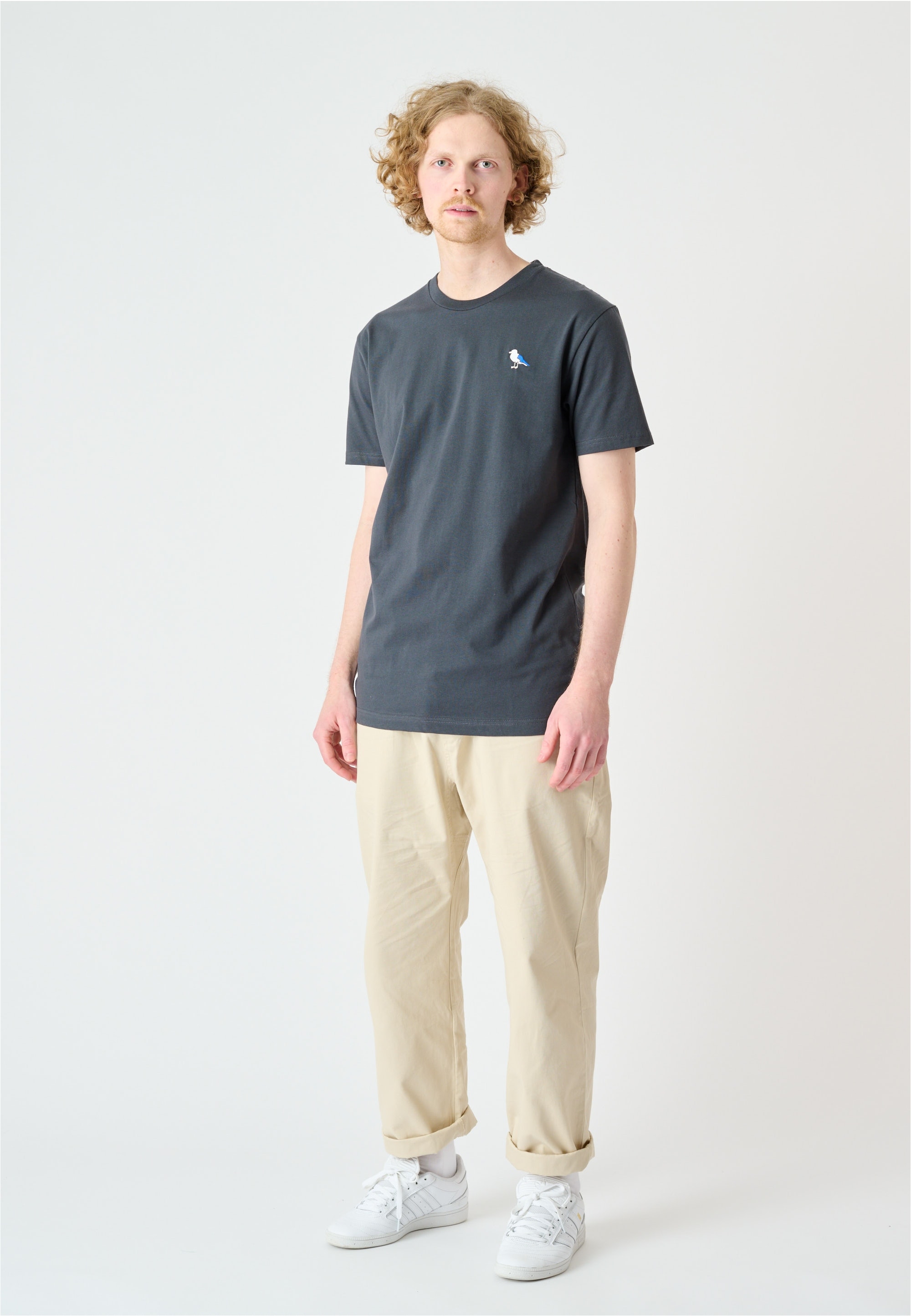 Cleptomanicx T-Shirt »Embro Gull«, (1 tlg.), mit Gull-Stickerei