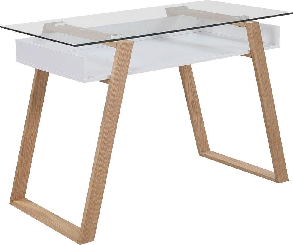 SalesFever Schreibtisch, Eleganz trifft Funktion: Mit Glasplatte günstig online kaufen