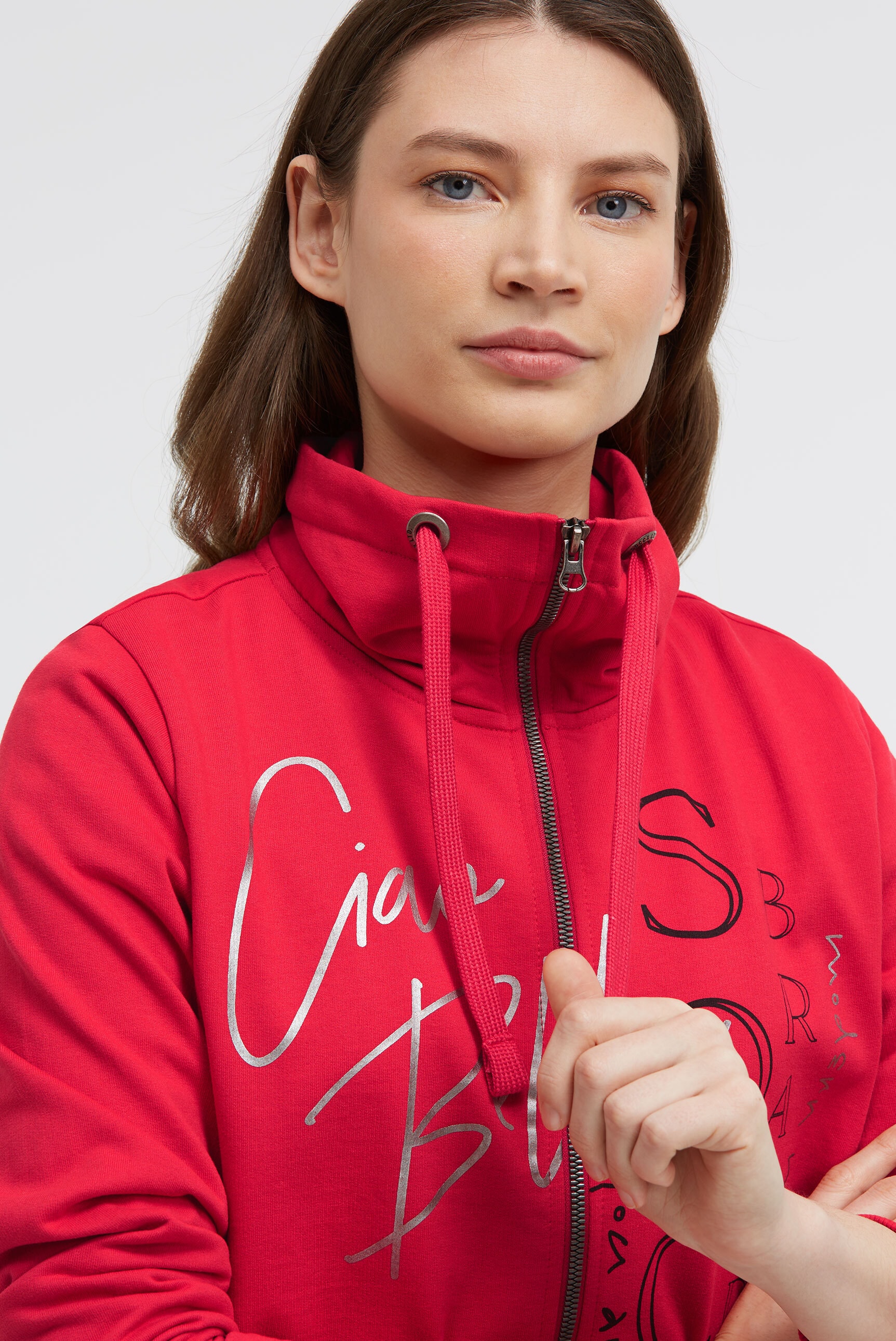 SOCCX Sweatjacke mit Stehkragen