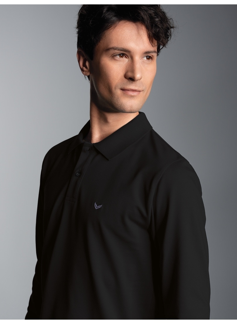 Trigema Poloshirt »TRIGEMA Langarm Poloshirt mit Armbündchen«