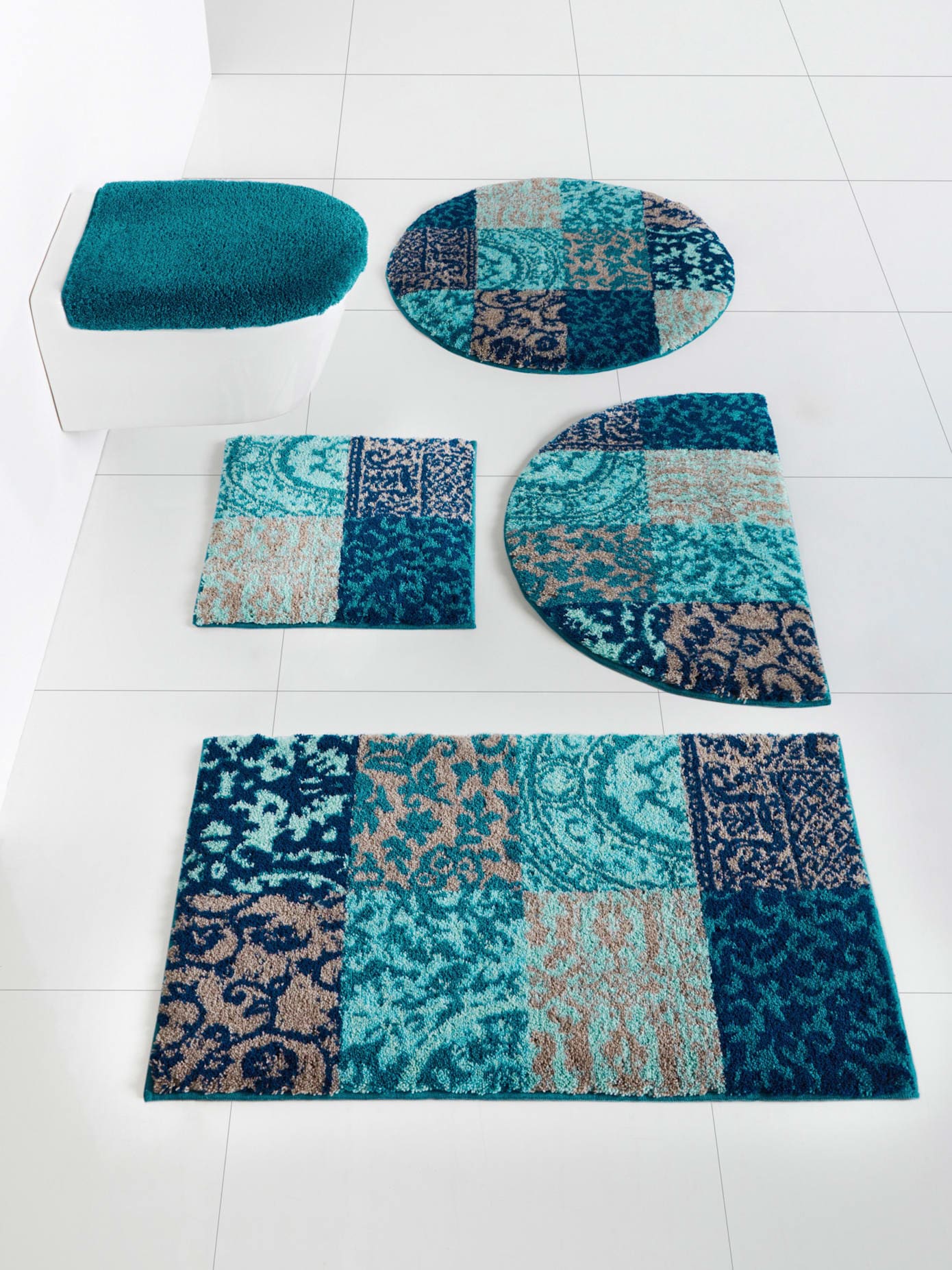 Badematte GRUND, blau, Badematten