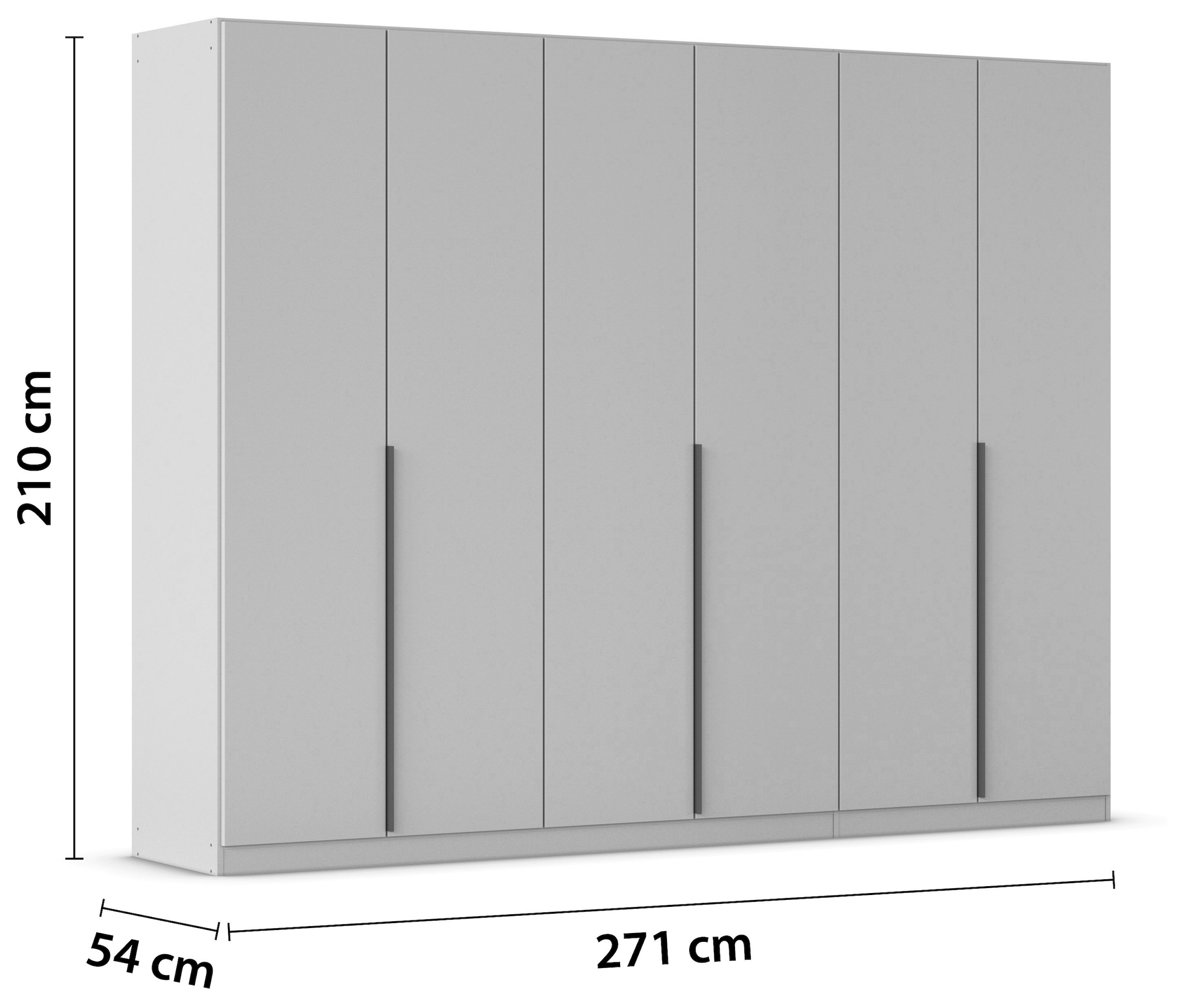rauch Drehtürenschrank »Kleiderschrank Schrank Garderobe AGORDO TOPSELLER Schlafzimmer«, (in zwei Griff-Farben mit Dekor- oder Hochglanzfront), durchdachte Innenausstattung, in 6 Breiten und 2 Höhen MADE IN GERMANY
