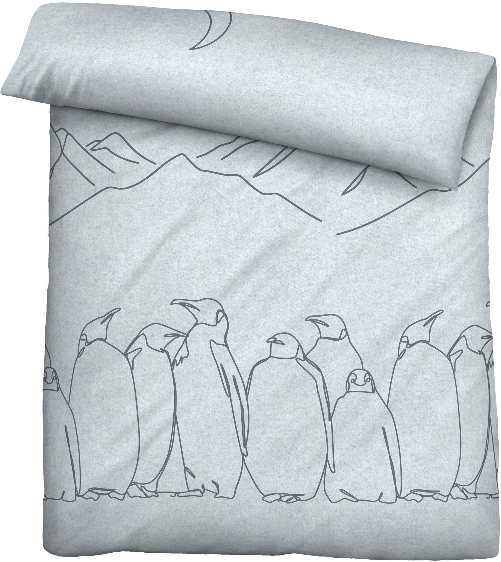 Biberna Bettwäsche »0840530« 2 Stk. tlg. kuschelig warm, samtweich, Melange, 100% Baumwolle, made in Germany