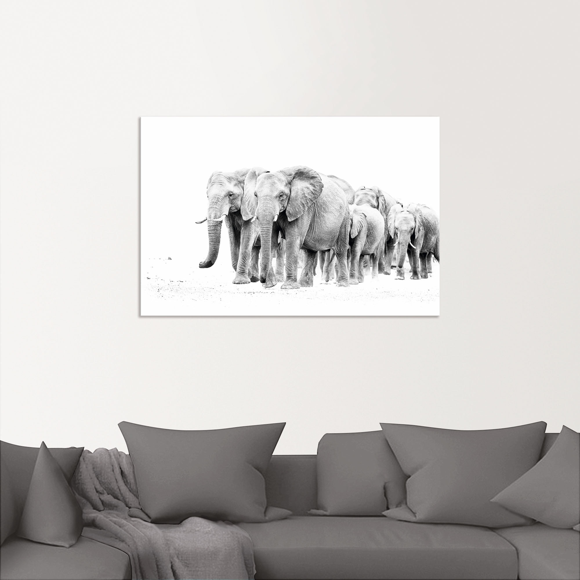 Artland Wandbild »Karawane der Eefanten«, Elefanten Bilder, (1 St.), als Alubild, Leinwandbild, Wandaufkleber oder Poster in versch. Größen