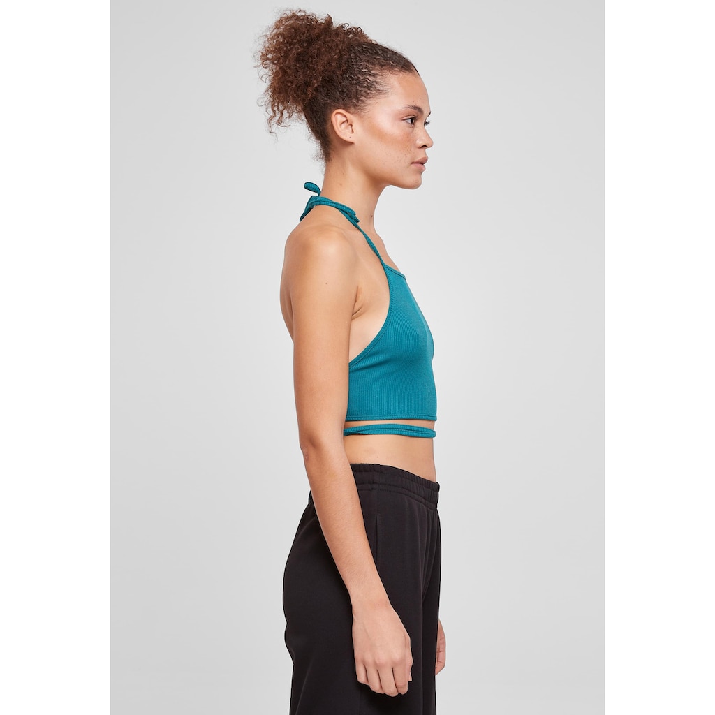 URBAN CLASSICS Muskelshirt »Urban Classics Damen Ladies Rib Trapeze Cropped Top«, (1 tlg.)