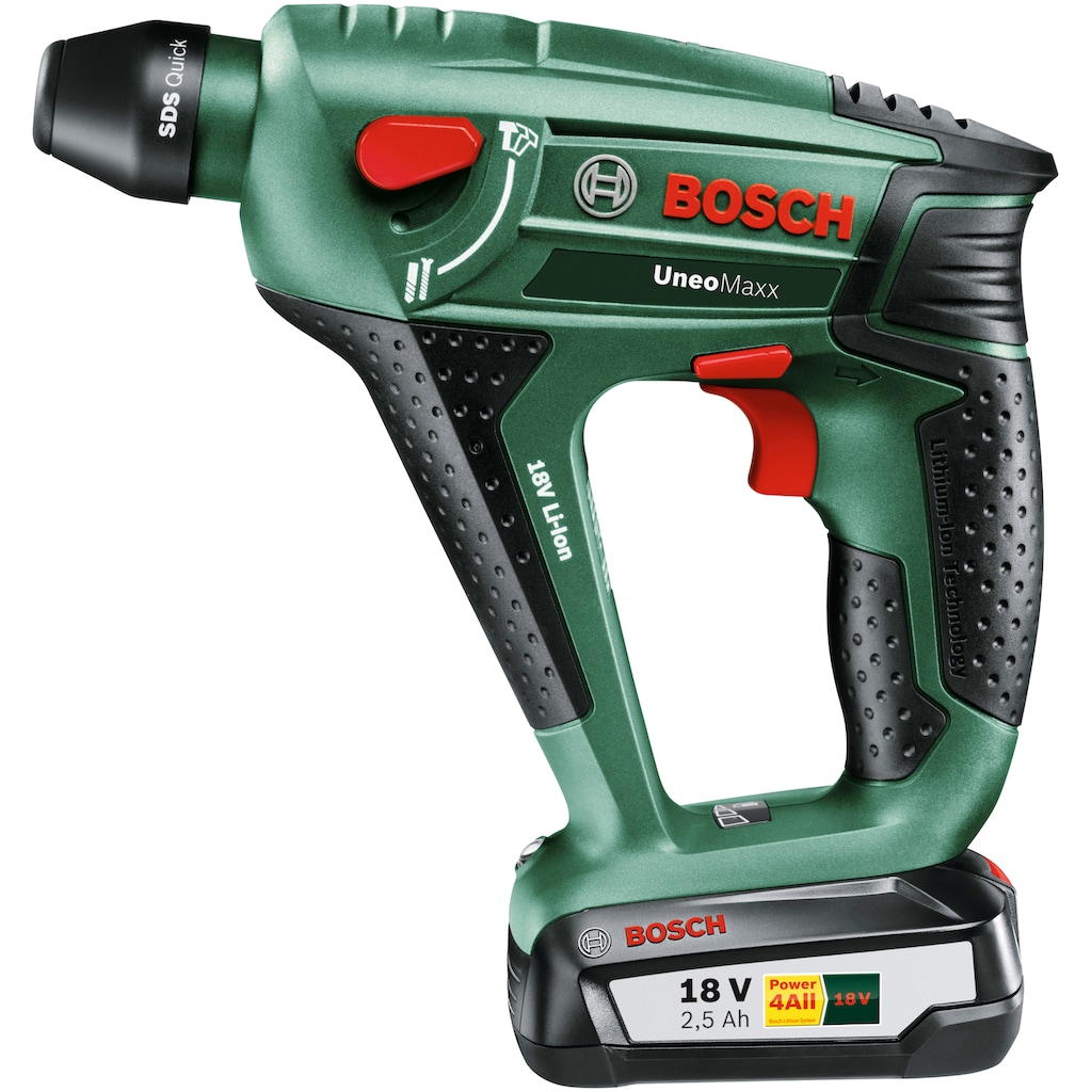 Bosch Home & Garden Akku-Bohrhammer »Uneo Maxx«, (Set), inkl. 1 Akku, Ladegerät, Koffer