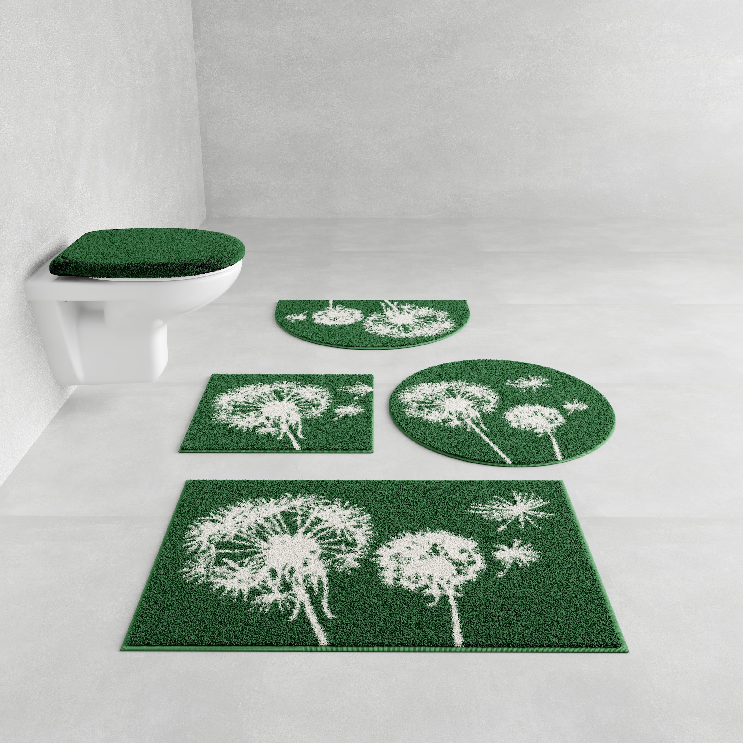 Grund Badematte "Pusteblume, Badvorleger, Badezimmer Teppich, sehr weich" H günstig online kaufen