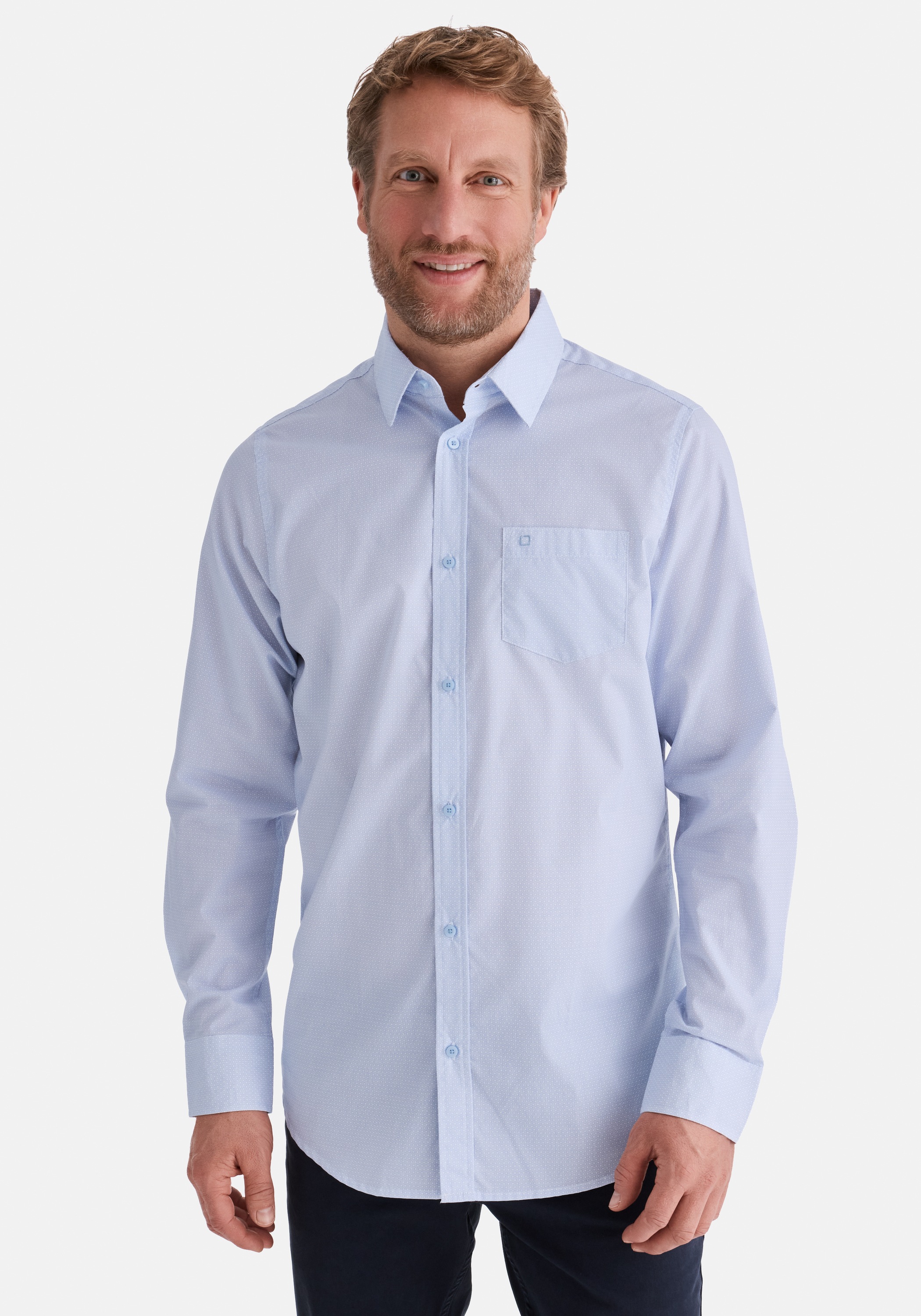 Stooker Men Langarmhemd "HUGH Hemd Langarm Regular Fit" Langarm Hemd Regular Fit für Herren
