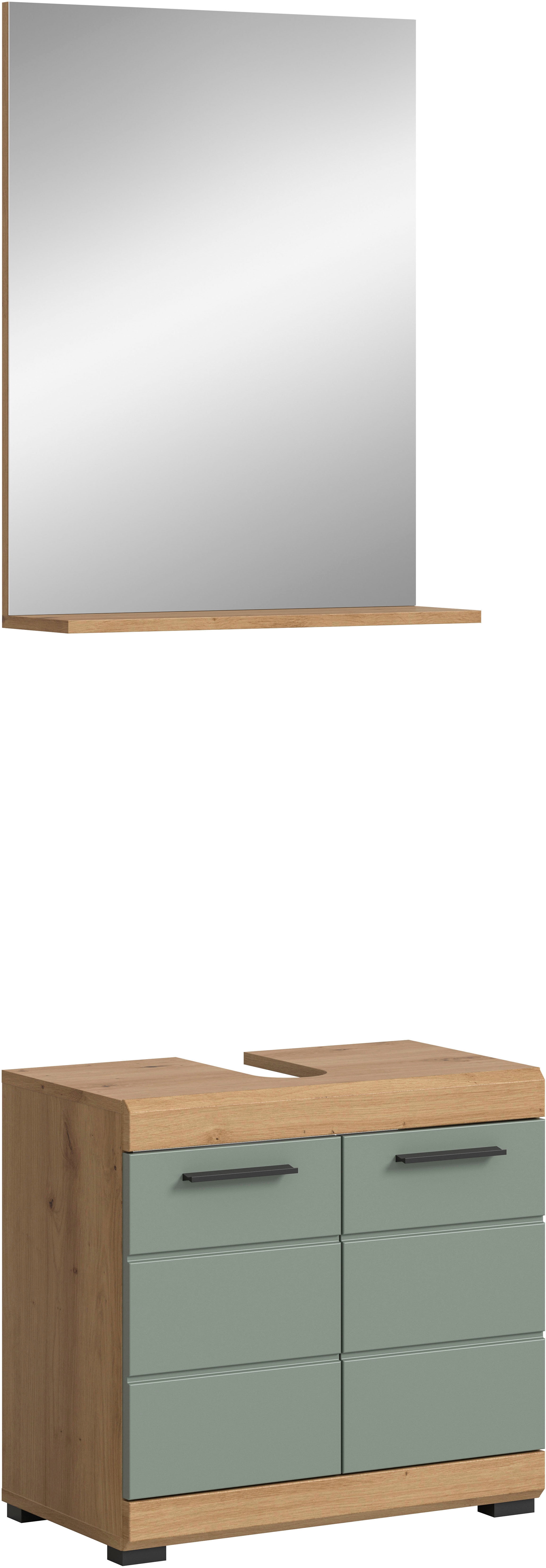 welltime "Siena, 2 teilig, bestehend aus: Waschbeckenunterschrank, Spiegel" Set, TOPSELLER, 2 Stk. tlg.