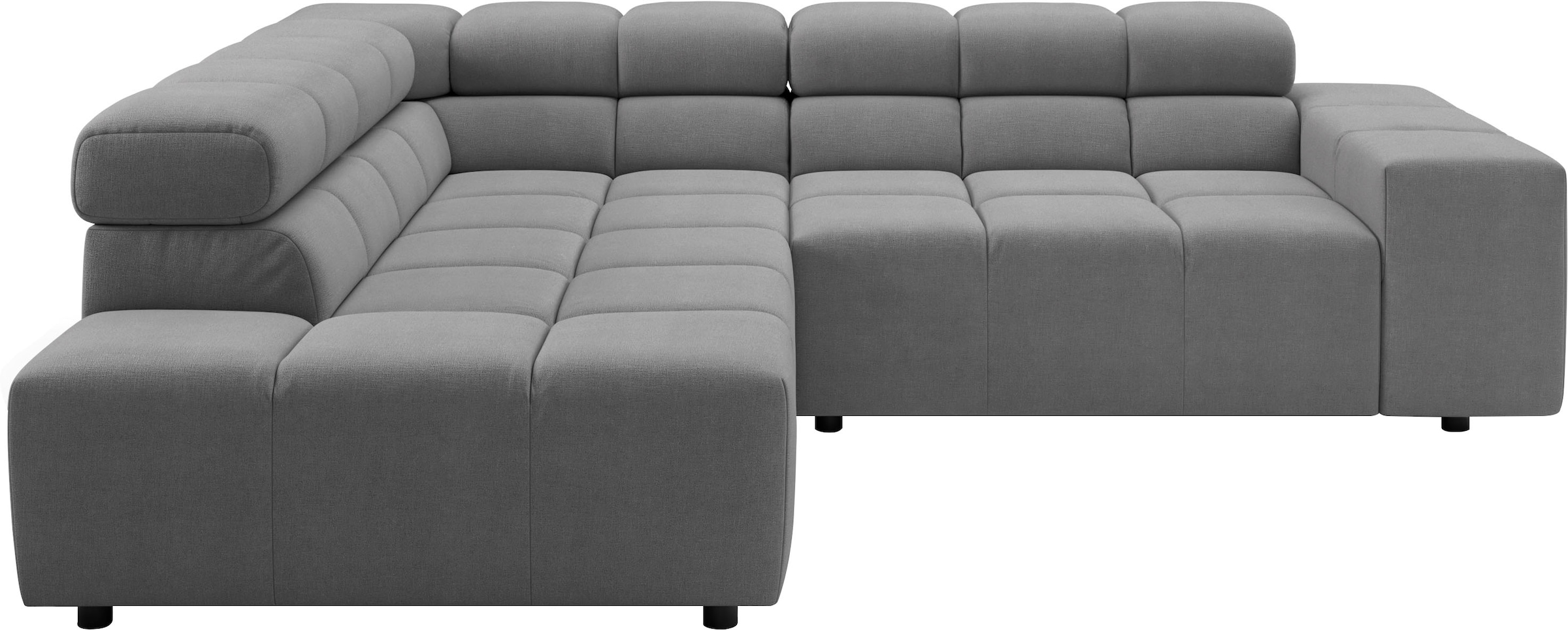 Home affaire Ecksofa "Ancona, Ecksofa, incl. Kopfteilverstellung, Breite 249 cm, L-Form" wahlweise elektrische Sitztiefenverstellung
