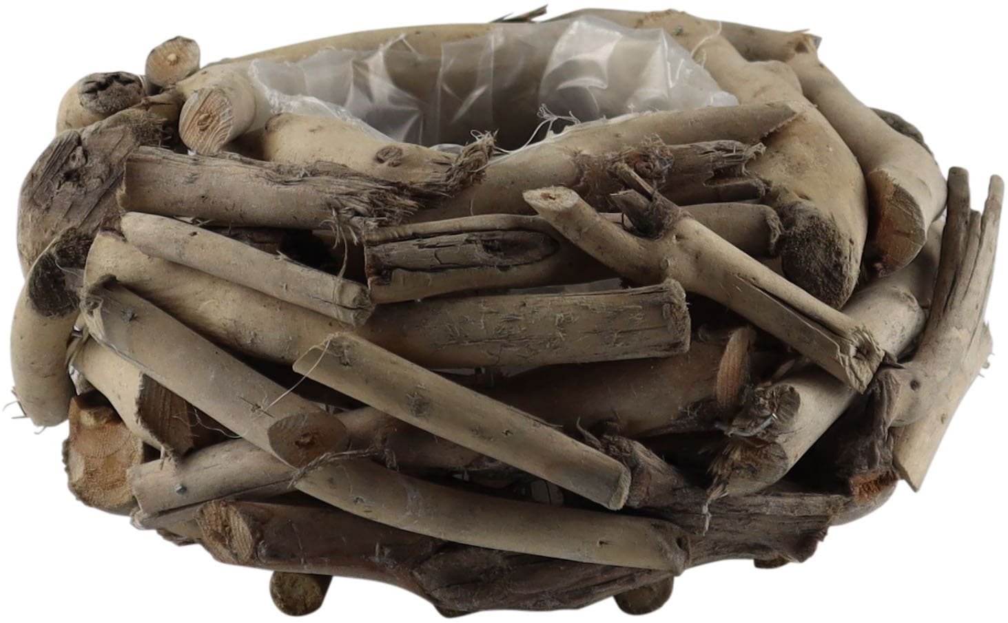 AM Design Dekokranz "Kranztopf aus naturbelassenem Holz", perfekt als dekor günstig online kaufen
