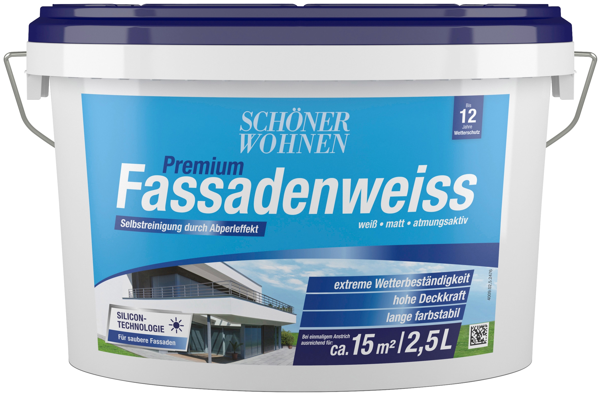 SCHÖNER WOHNEN FARBE Fassadenfarbe »Premium-Fassadenweiss«, 10 Liter, weiß,...