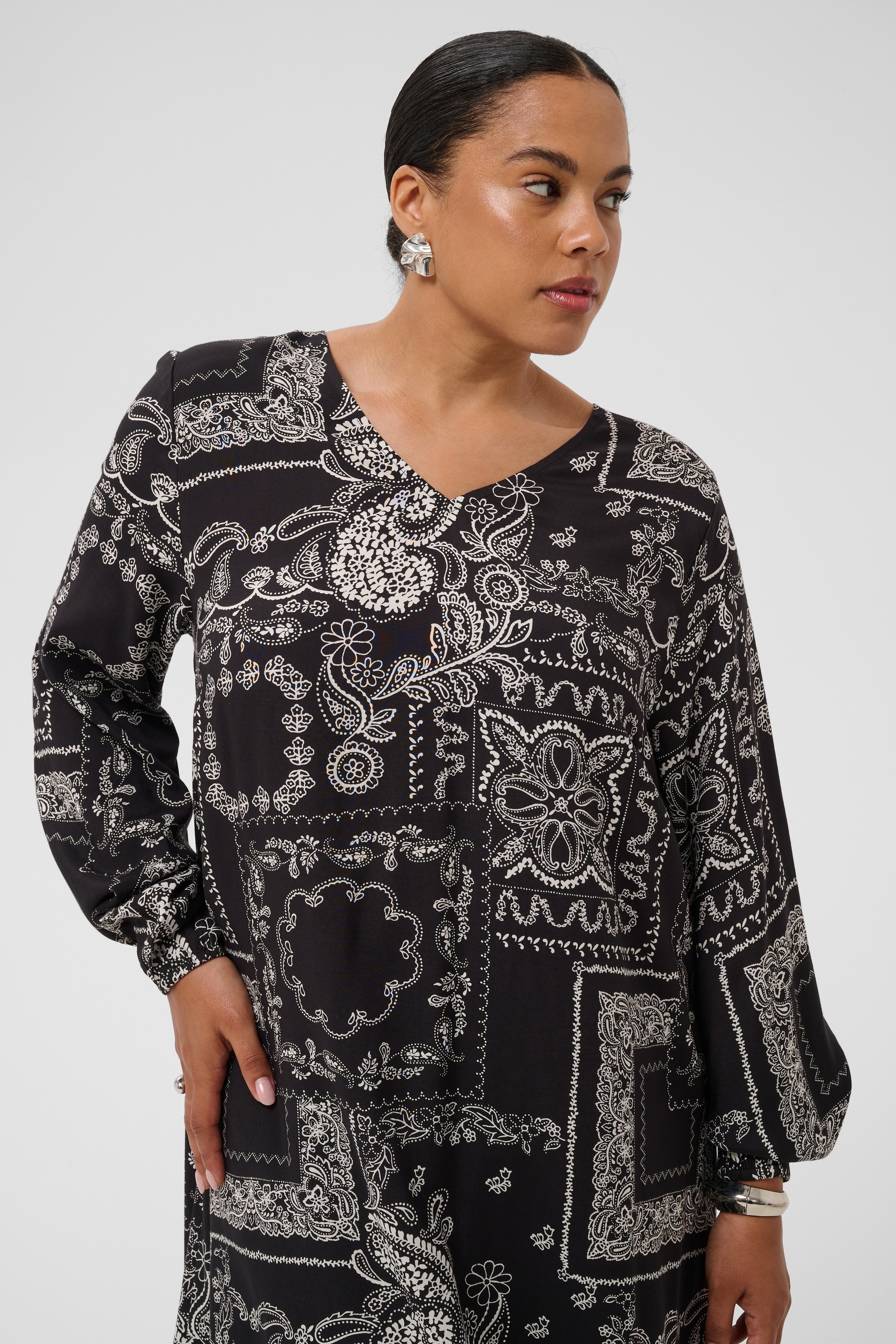 KAFFE Curve Midikleid »Damen Kleid KCgardia«