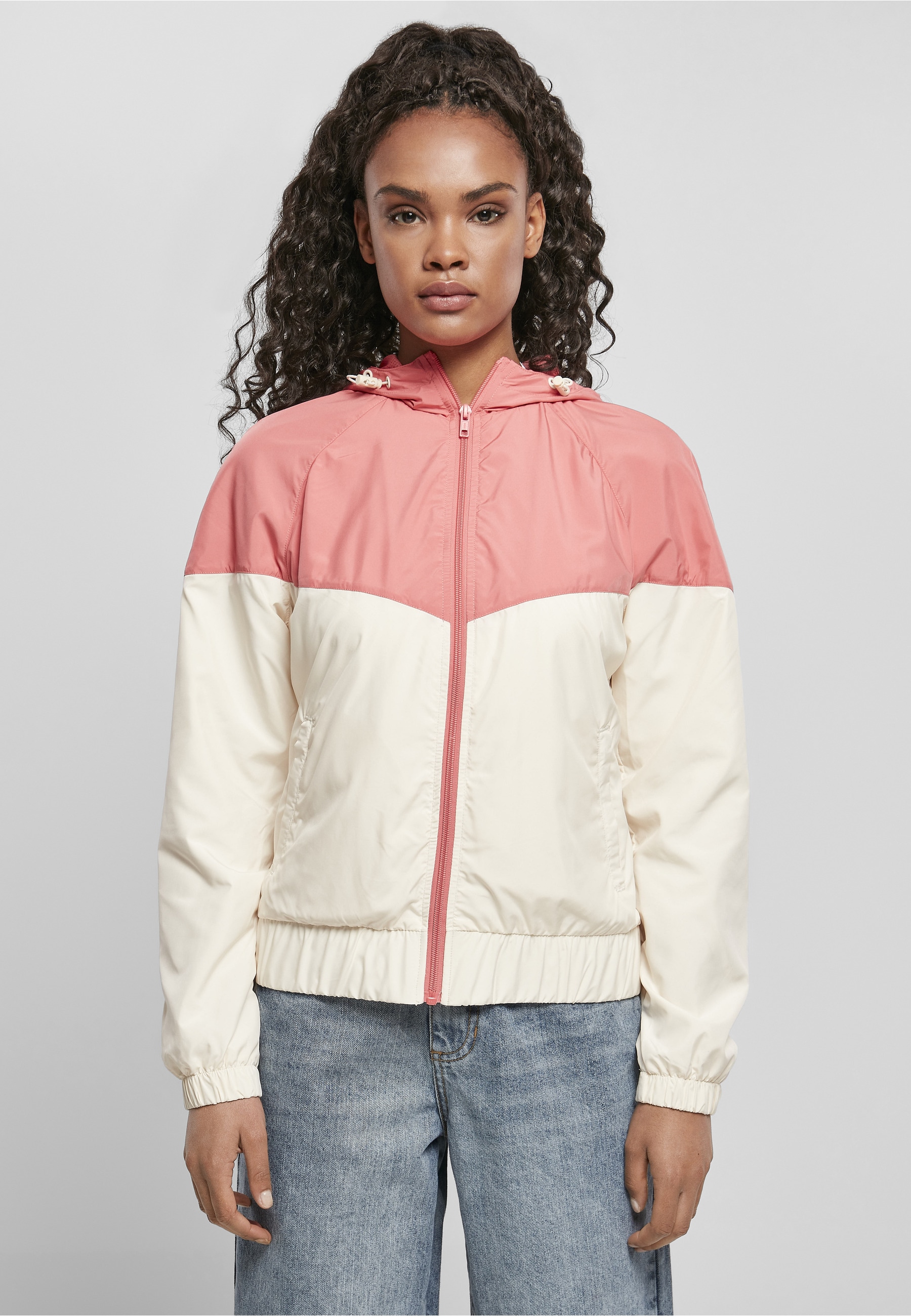 URBAN CLASSICS Anorak »Urban Classics Damen Ladies Arrow Windbreaker« 1 Stk. tlg. mit Kapuze