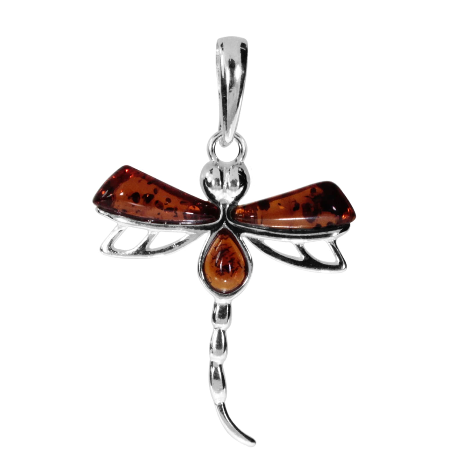 Kettenanhänger OSTSEE-SCHMUCK "Ostsee-Schmuck Anhänger Libelle Anhänger Libelle", weiß, Schmuckanhänger, Damen, 40 x 25mm, Silber 925 (Sterlingsilber), 2,2 g, Kettenanhänger