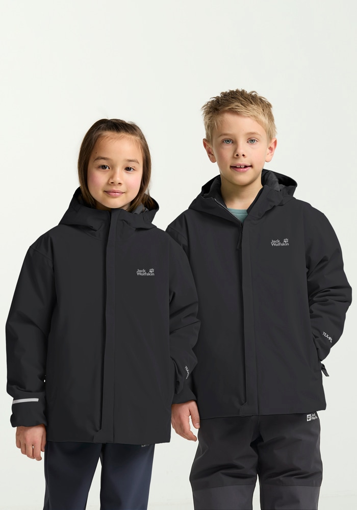 Jack Wolfskin Skijacke "FLOWLINE JKT KIDS" mit Kapuze