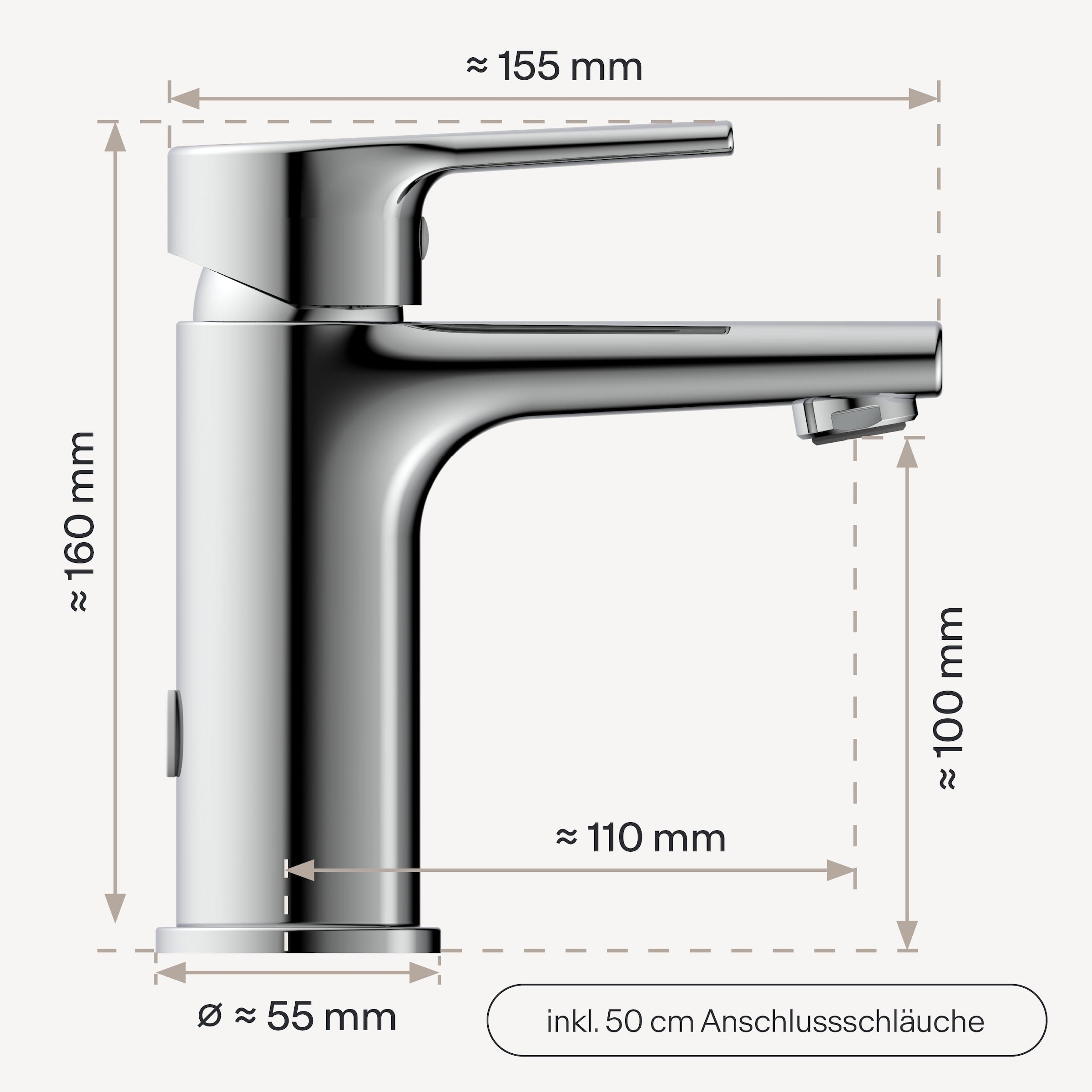 WASSERWERK Waschtischarmatur »WT 13« inkl. Popup, wassersparend