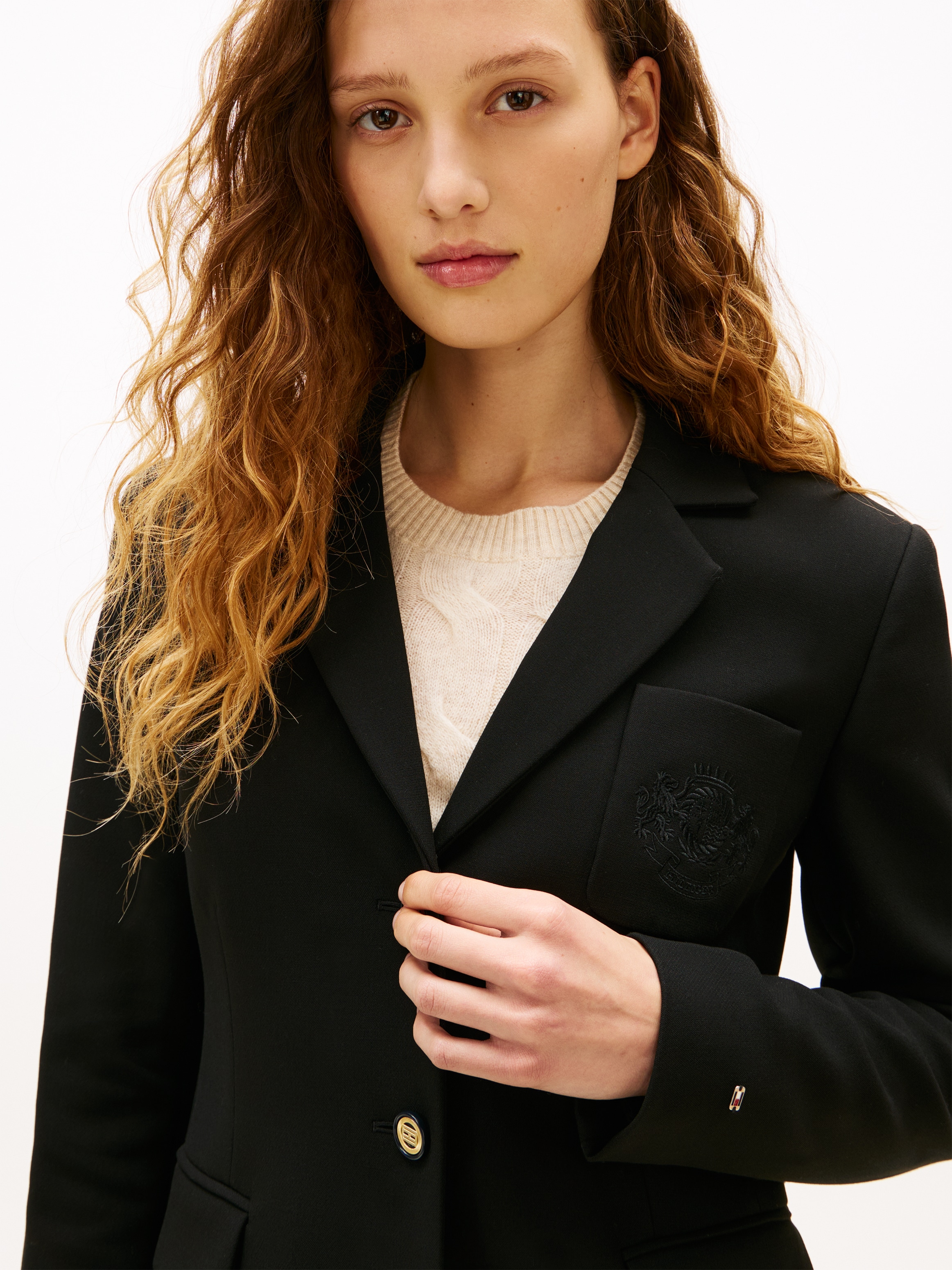 Tommy Hilfiger Kurzblazer »PUNTO TONAL CREST SLIM BLAZER«