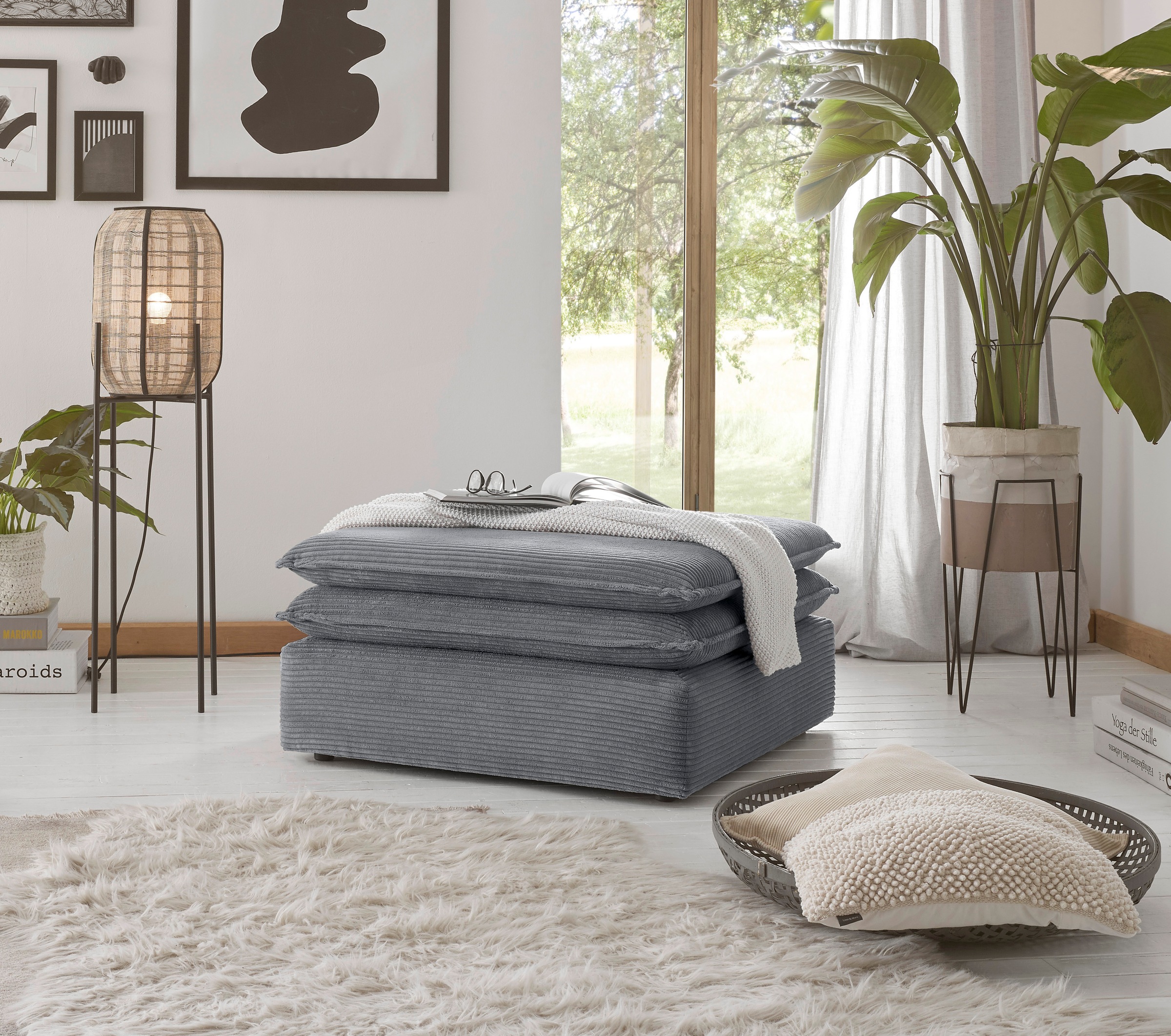 Home affaire Hocker »PIAGGE« Hochwertiger Cord, passend zum Loveseat PIAGGE