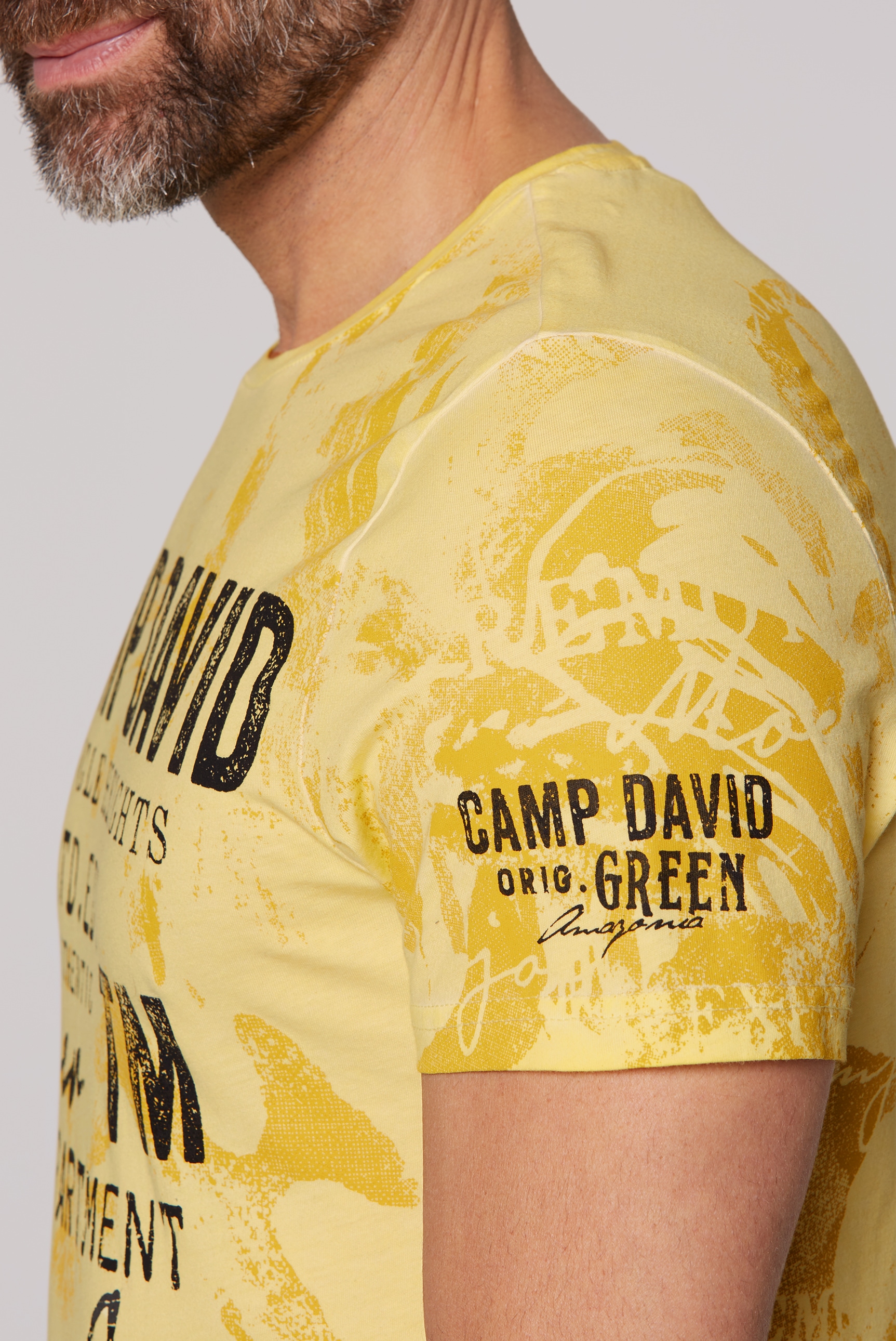 CAMP DAVID Rundhalsshirt, mit All Over-Print
