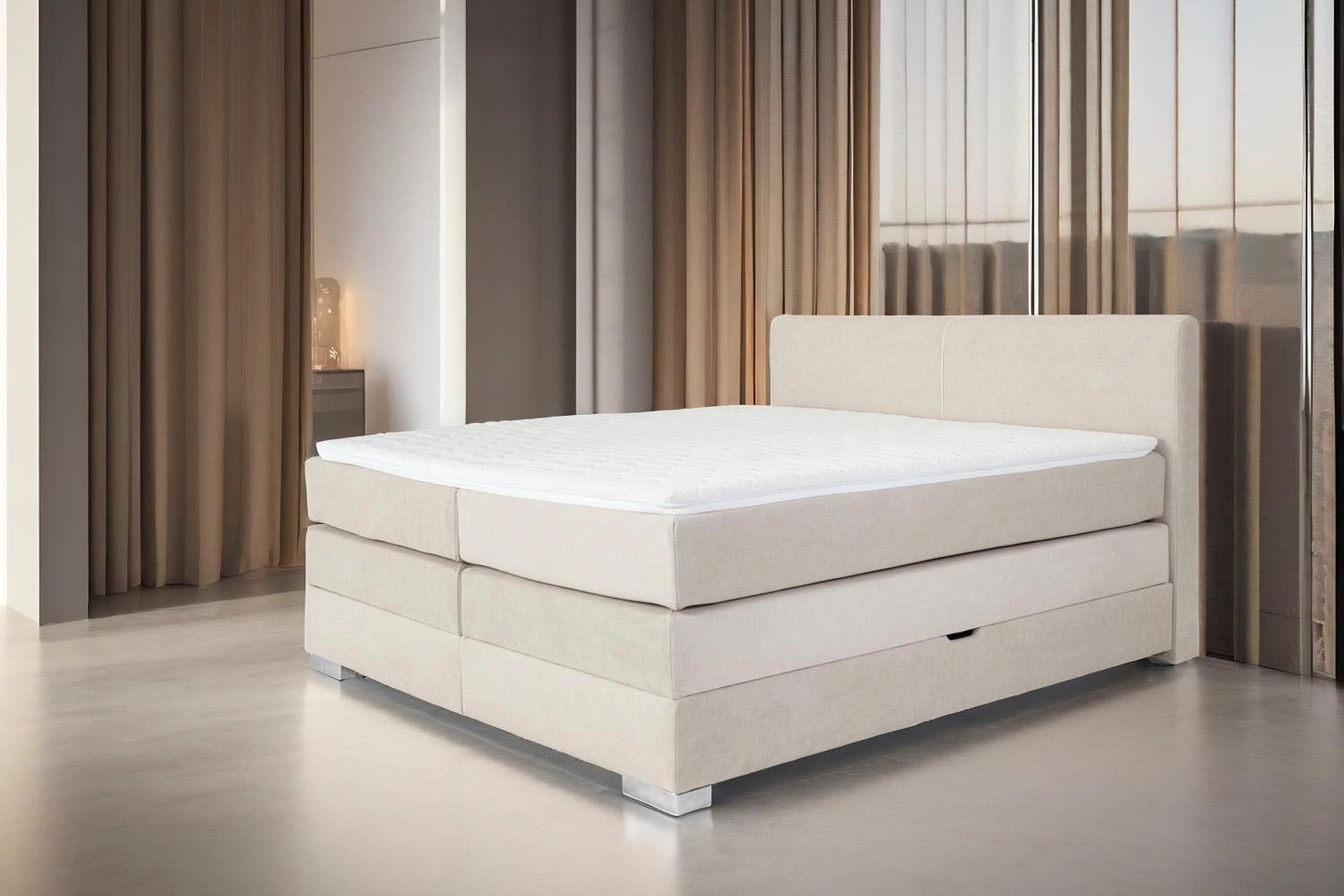 Home affaire Boxspringbett "Juliste inkl. Bettkasten und PUR-Schaum-Topper" erhältlich in den Breite 160, 180 & 200cm