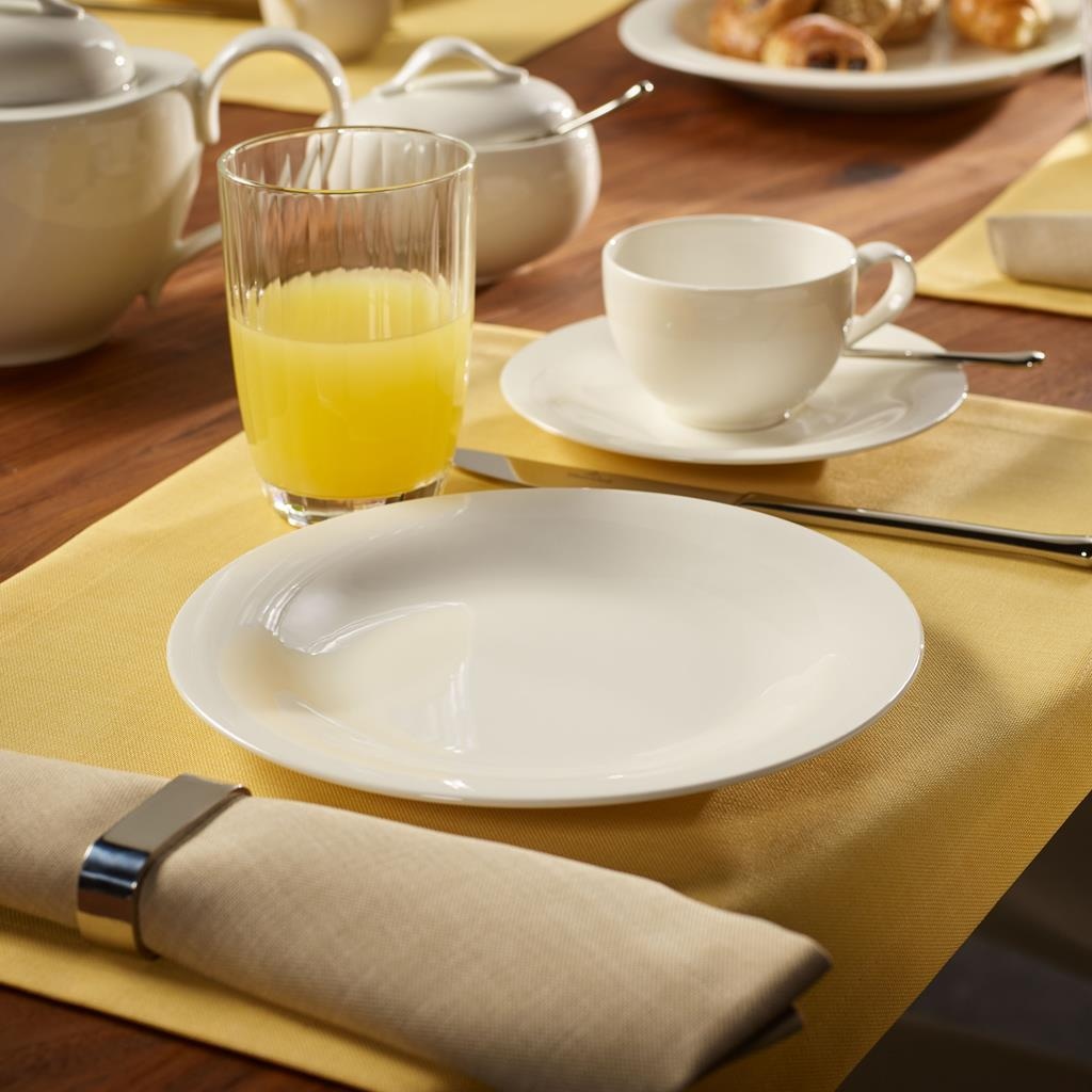 Villeroy & Boch Geschirr-Set »Frühstücks-Set New Cottage Basic 18er Set weiß« Spülmaschinengeeignet, Mikrowellengeeignet