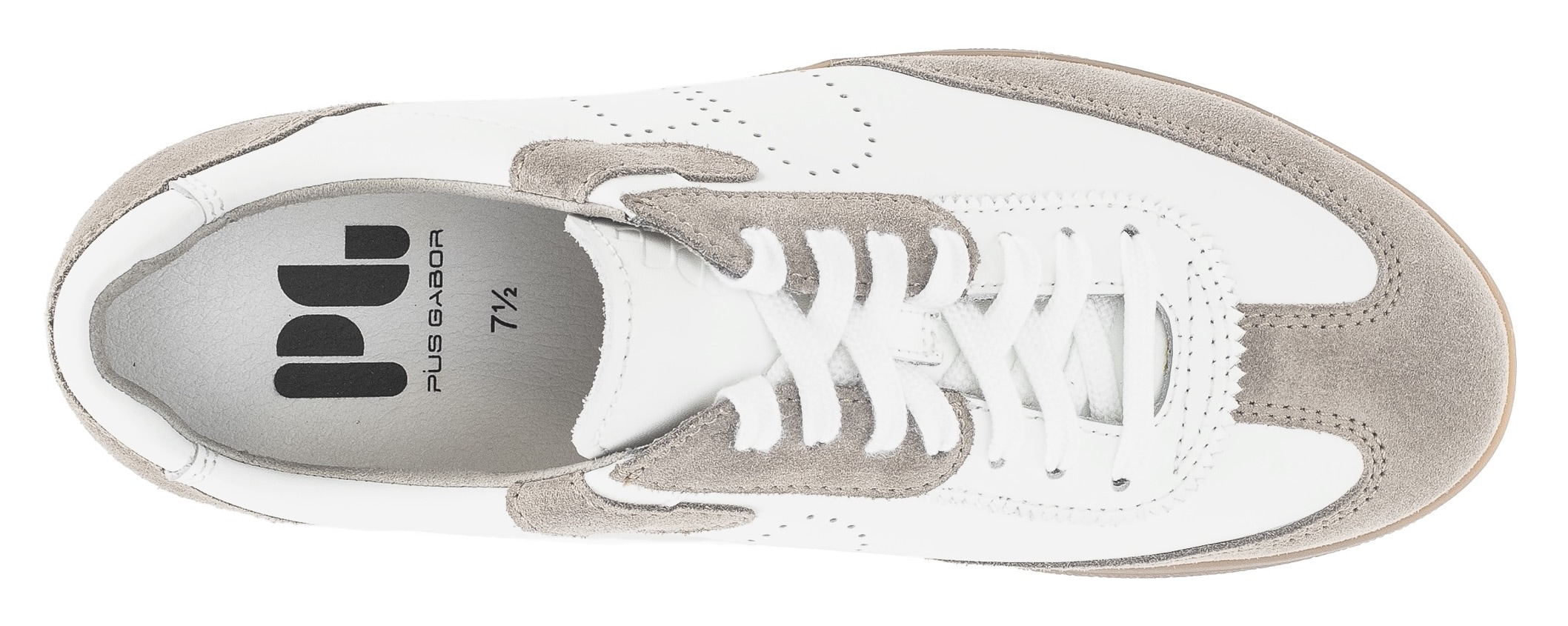 Pius Gabor Sneaker, Freizeitschuh, Schnürschuh, Halbschuh mit Perforation, G-Weite