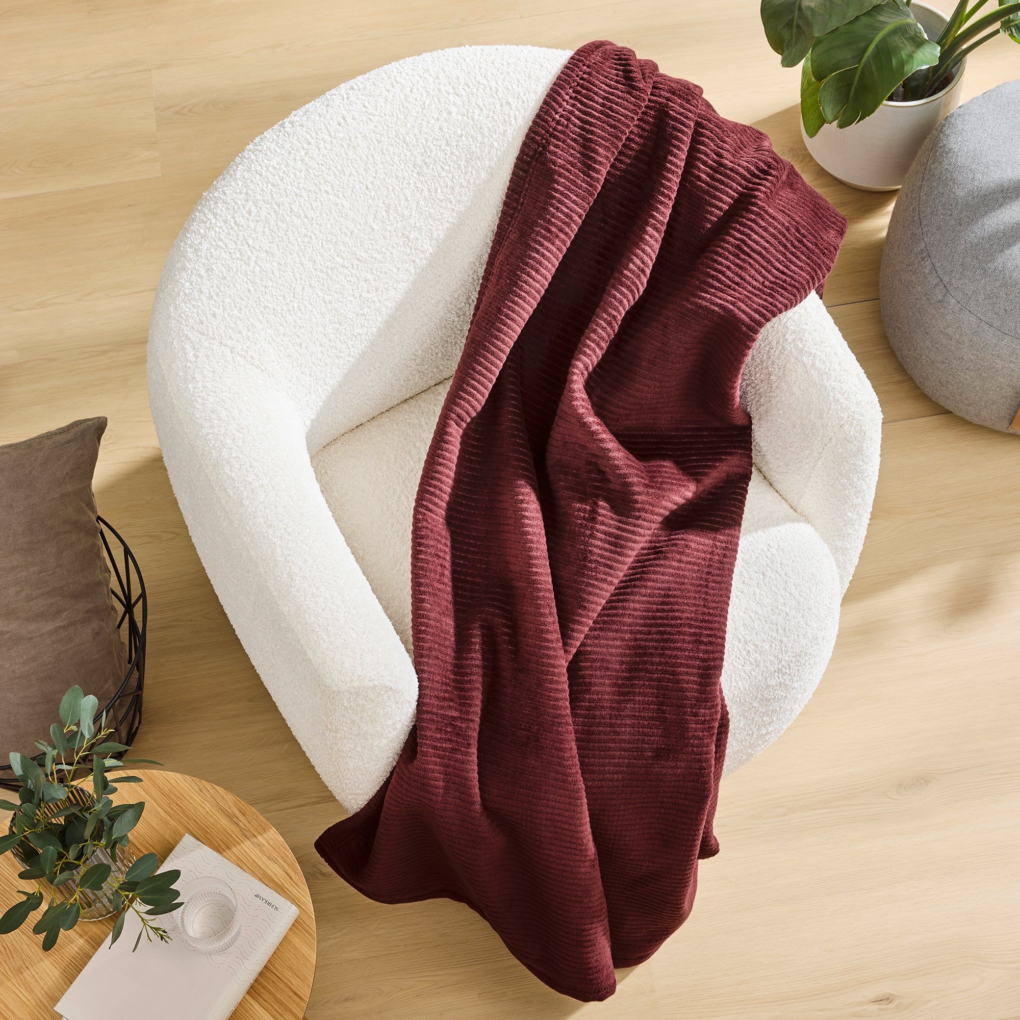 IBENA Wohndecke »Wohndecke Cordoba« Mit trendiger Cord-Struktur, made in Germany