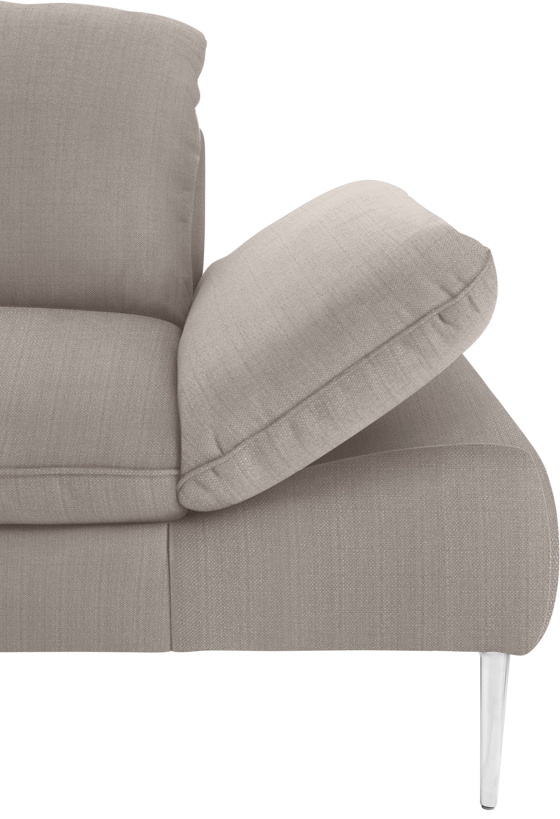 W.SCHILLIG 2-Sitzer »enjoy&MORE« mit Sitztiefenverstellung, Füße silber matt, Breite 202 cm