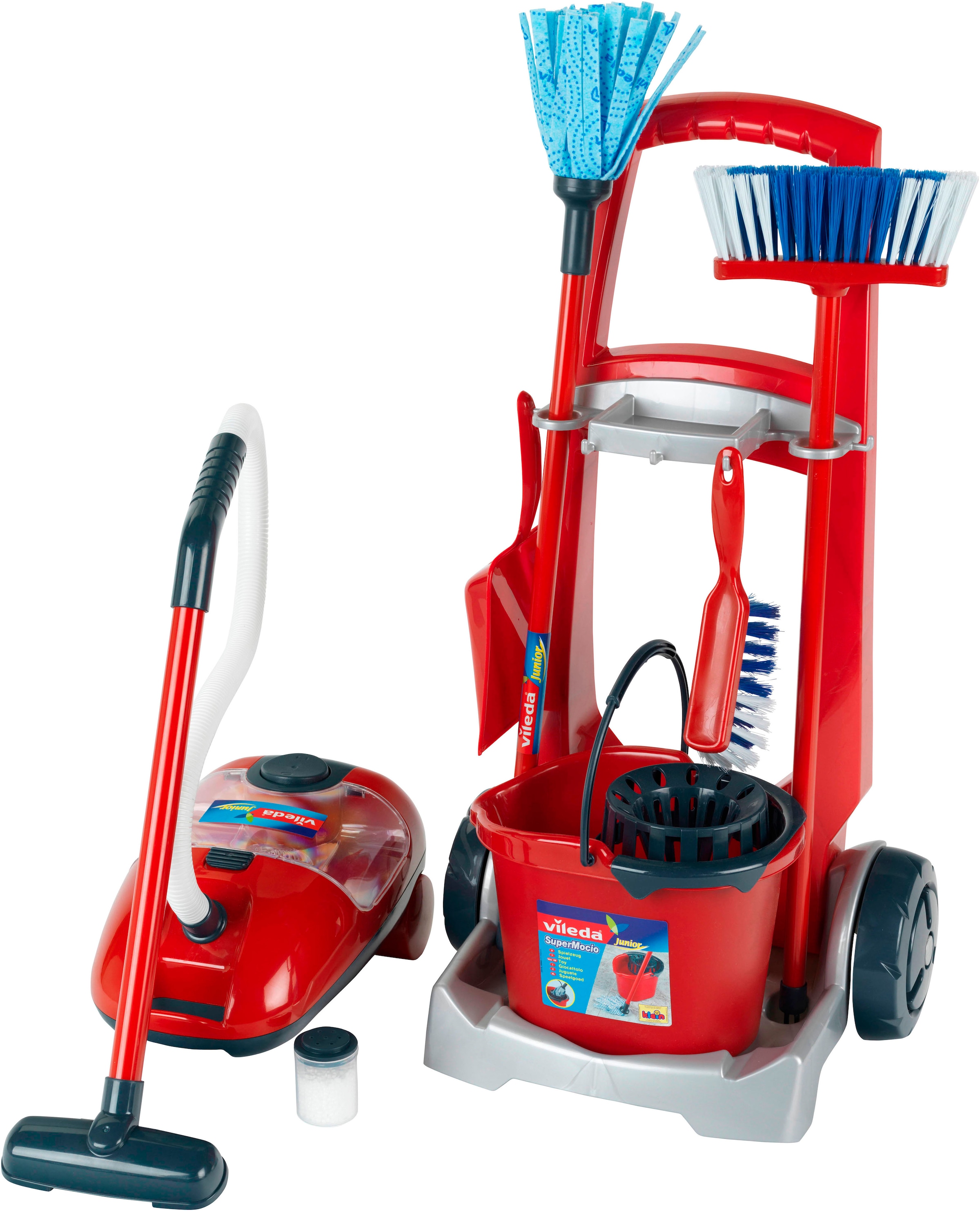 Klein Kinder-Putzwagen »Vileda Besenwagen mit Vileda Staubsauger«, mit Spielstaubsauger, Made in Germany