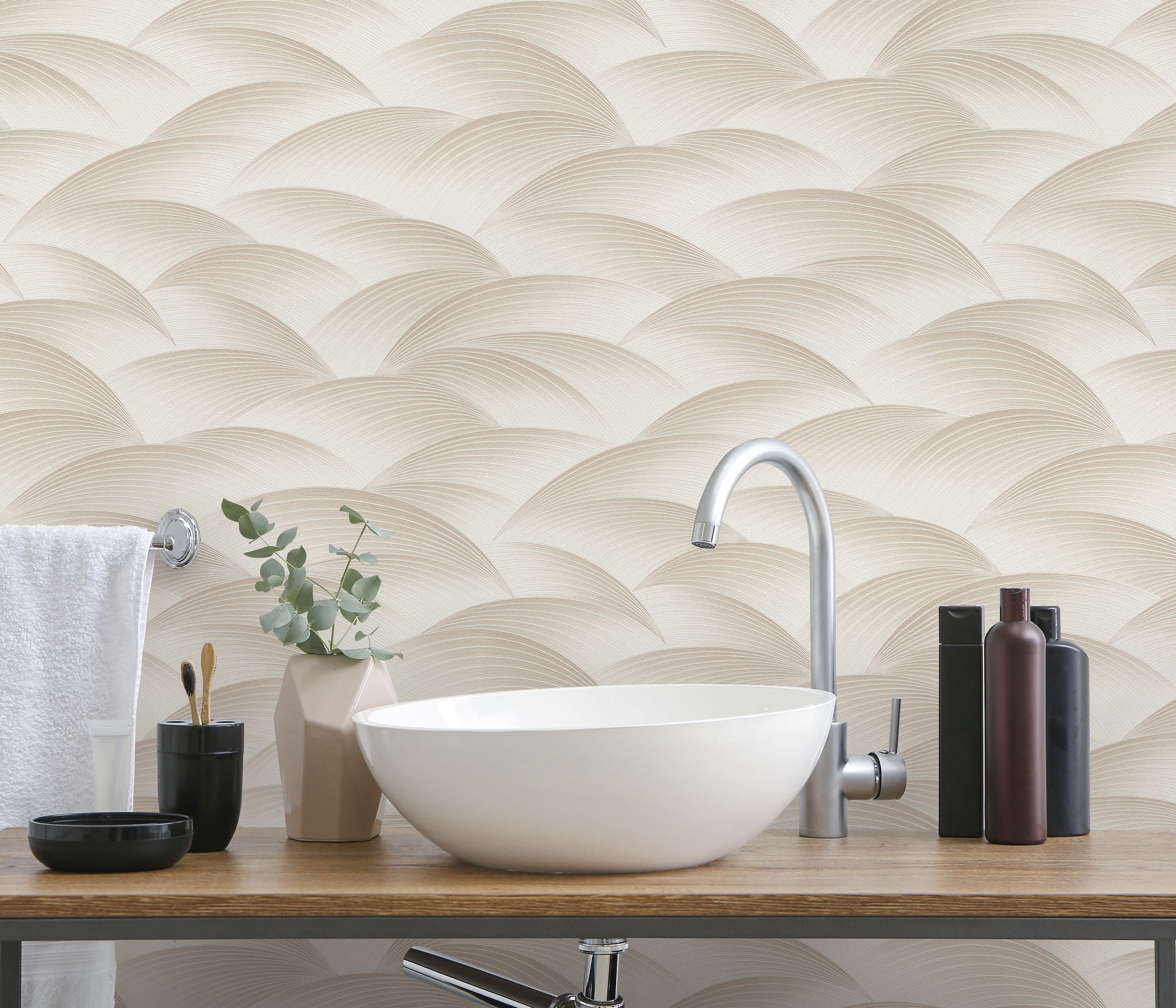 Fashion for walls "Sparkling Sea" glänzend geprägt Phthalate frei